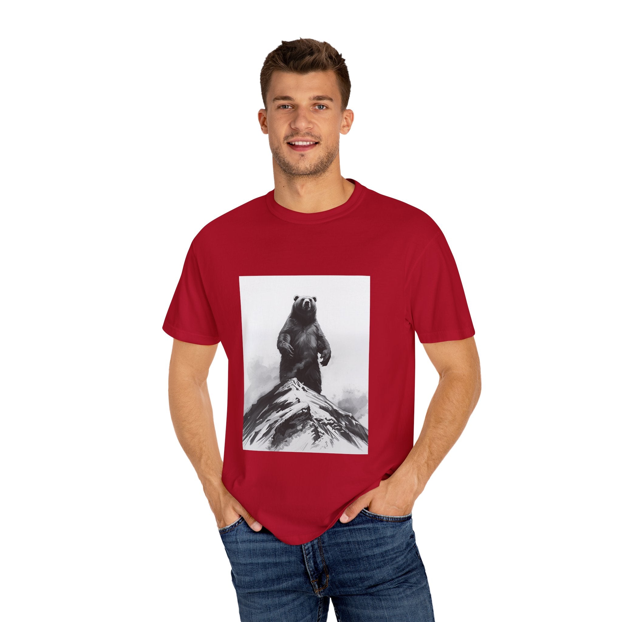 Bear Mountain Snow Unisex Garment-Dyed T-shirt