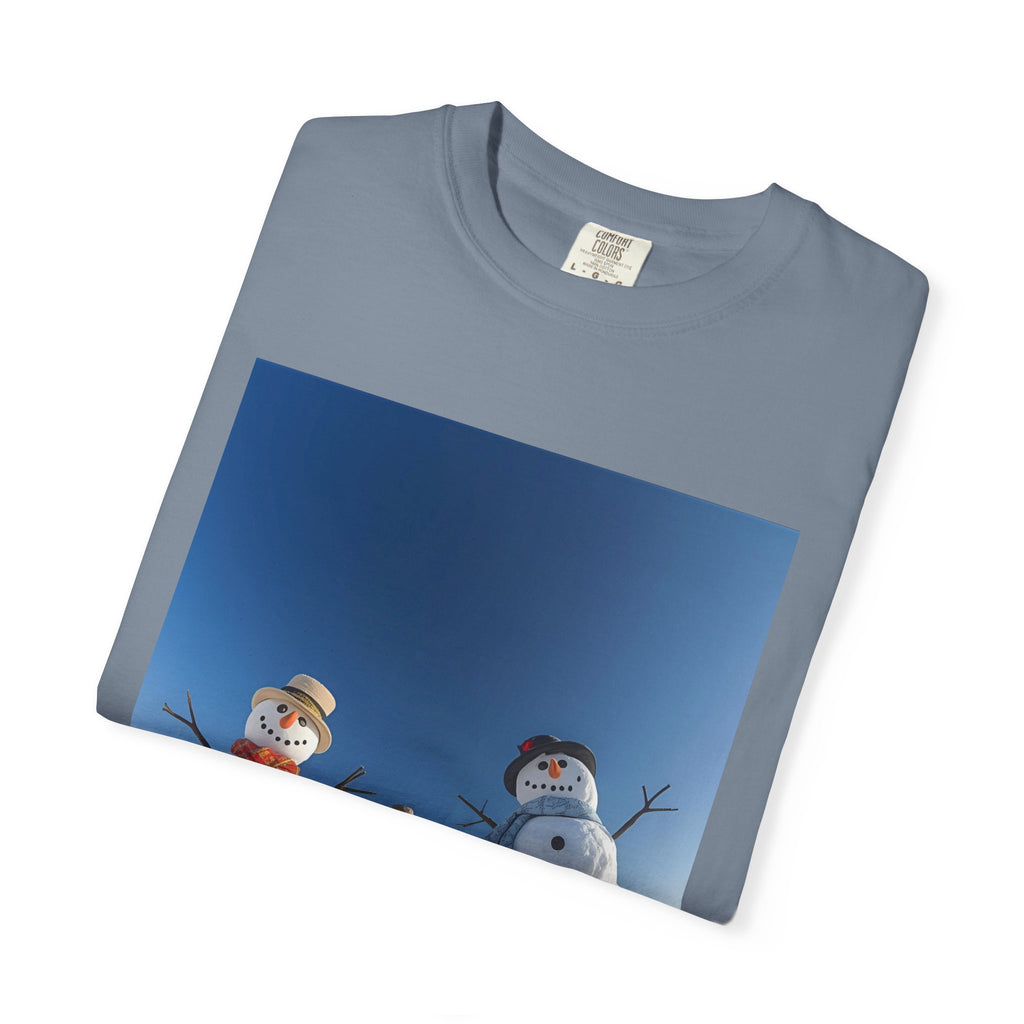 Festive Christmas Snowman Winter T-Shirt | Cozy Unisex Tee for Holiday Celebrations, Winter Apparel, Christmas Gift, Snow Fun