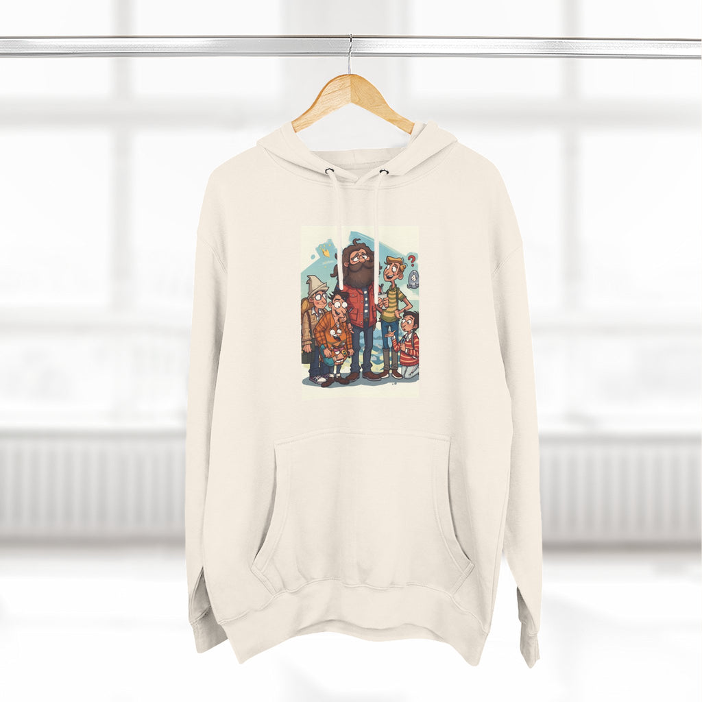 Cozy Family Fun Hoodie, Three-Panel Fleece Sweatshirt, Gift for Parents, Casual Wear, Holiday Apparel, Winter Fashion