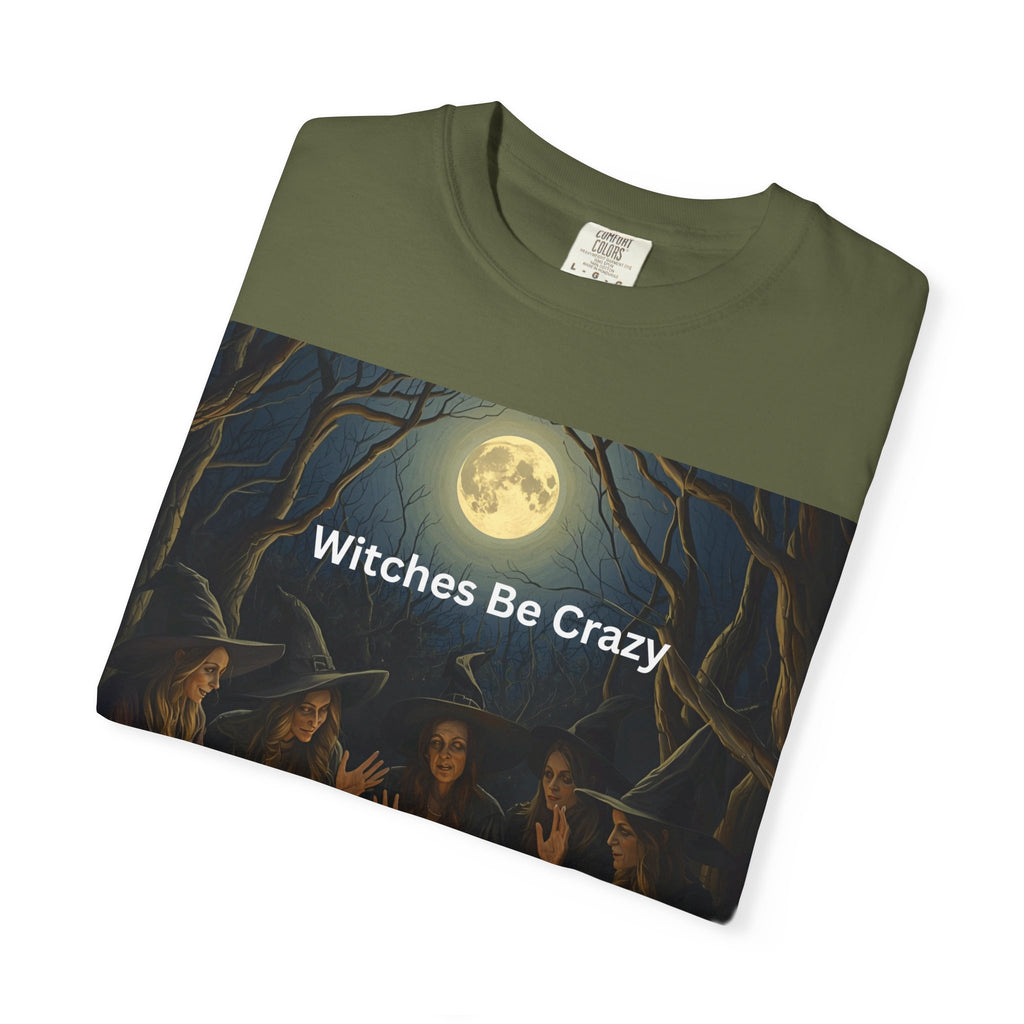 Spooky Halloween Witches Be Crazy T-Shirt, Unisex Witch T-shirt, Spooky Halloween Tee, Casual Graphic Shirt, Perfect for Witches, Gift for Witch Friends