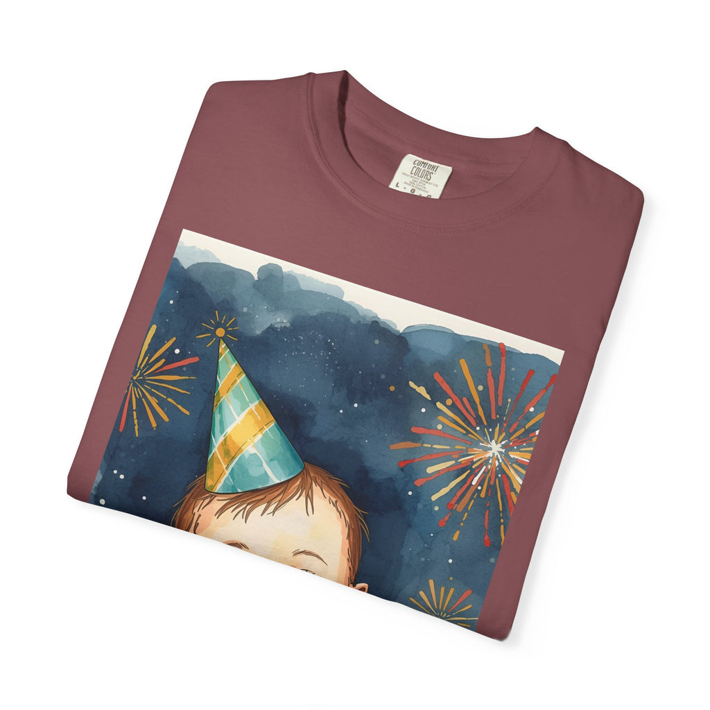 New Year's Baby T-Shirt, Unisex Garment-Dyed Tee, Cute Holiday Shirt, Baby Celebration Apparel, Party Outfit, New Year Gift