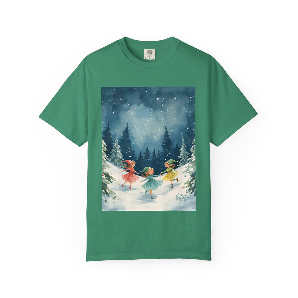 Whimsical Winter T-Shirt, Cozy Graphic Tee, Holiday Apparel, Gift for Her, Seasonal Fashion, Unisex Tee