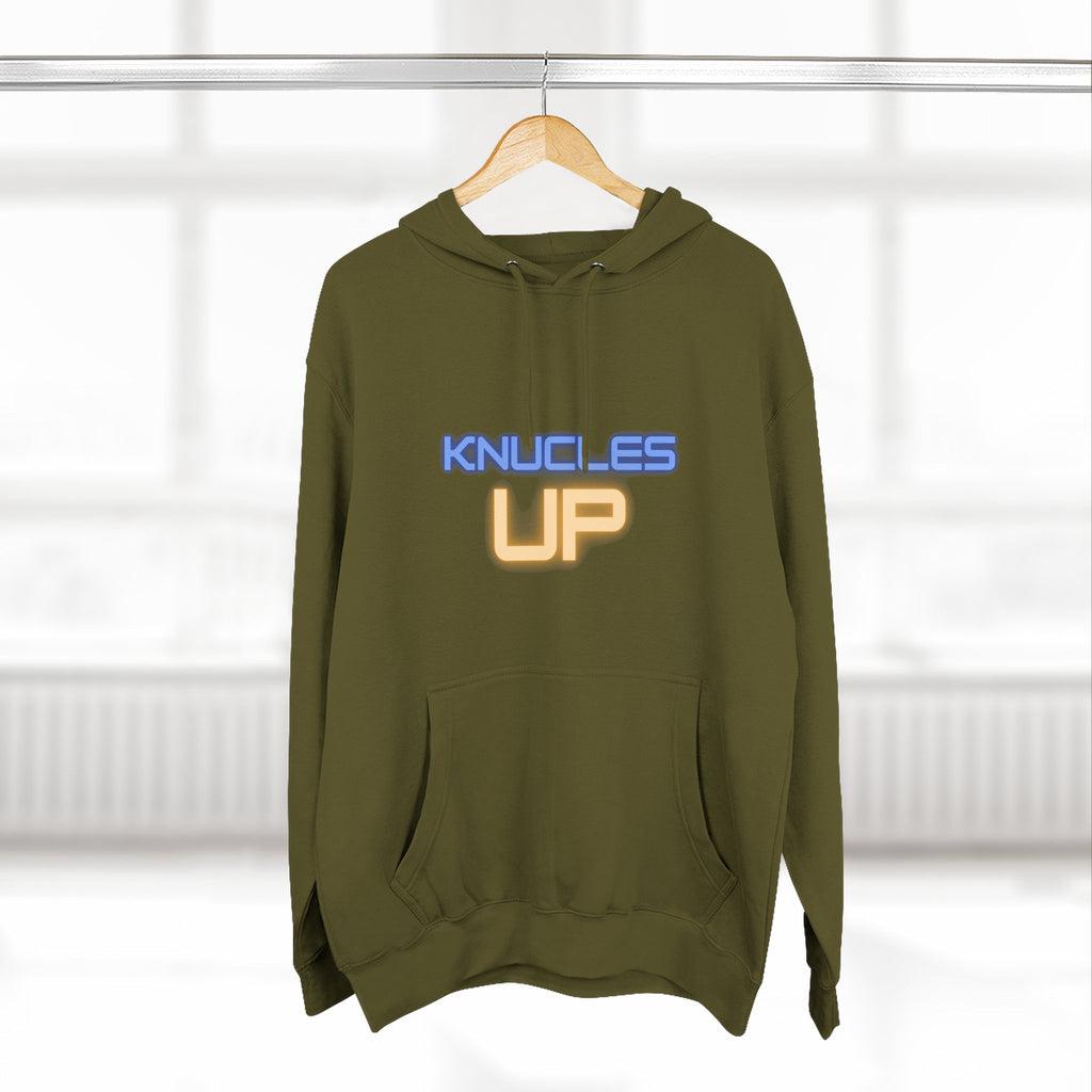Knuckles Up Fleece Hoodie - Cozy Streetwear for Everyday Adventure, Gift for Him, Her, Cool Casual Attire, Relaxed Vibe