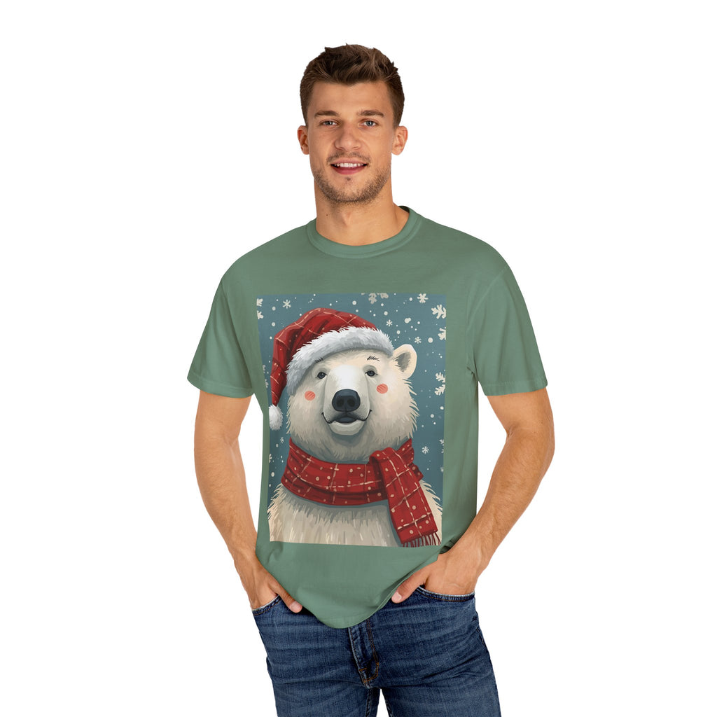 Cozy Holiday Polar Bear T-Shirt, Christmas Tee, Unisex Shirt, Festive Apparel, Gift for Animal Lovers, Winter Wear