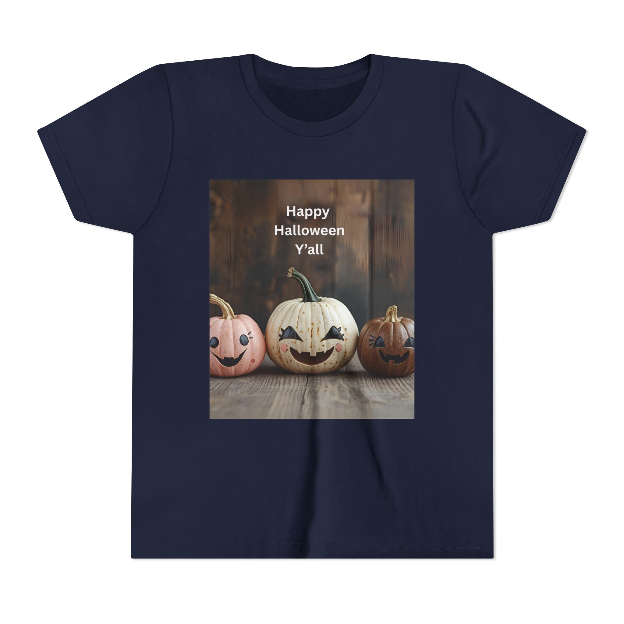 Happy Halloween Youth Tee, Kids Halloween Shirt, Pumpkin T-Shirt, Fall Festival Apparel, Trick or Treat Wear, Spooky Season Top