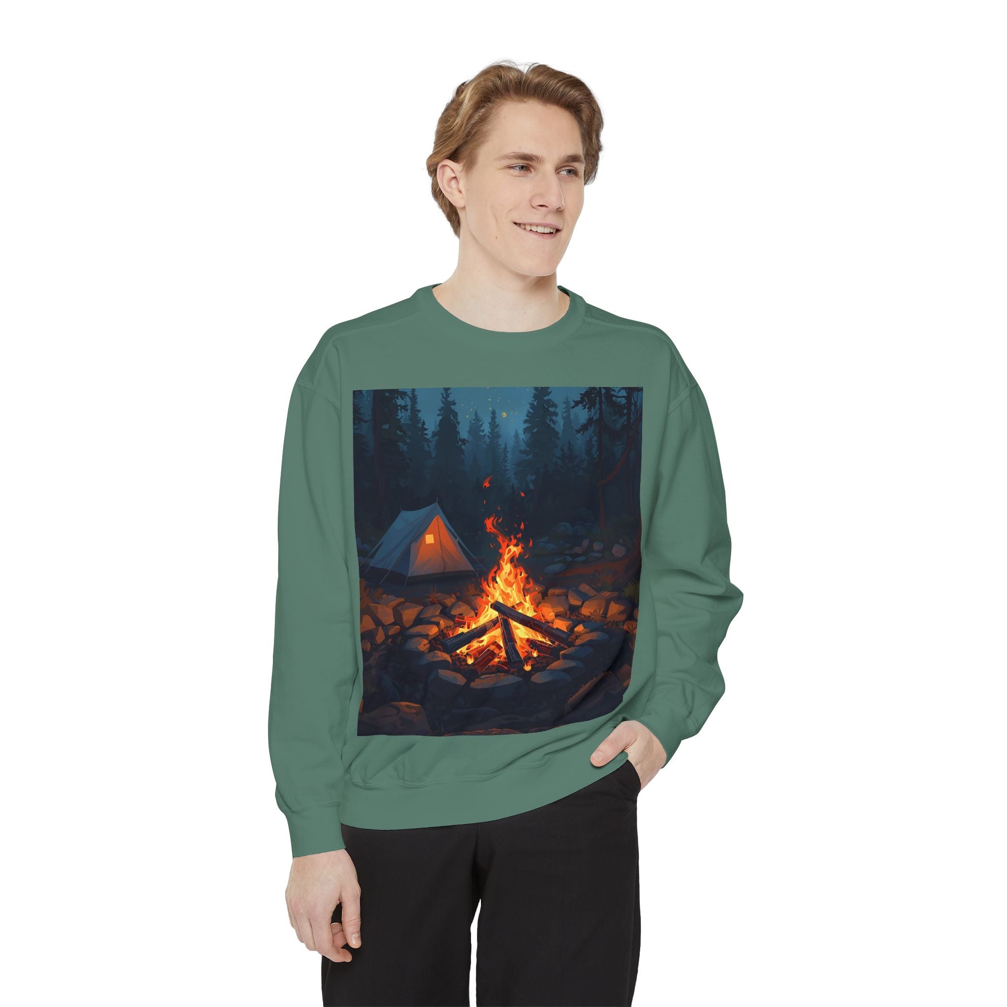 Cozy Campfire Unisex Garment-Dyed Sweatshirt