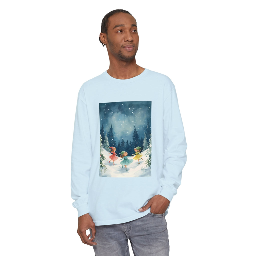 Winter Wonderland Long Sleeve T-Shirt, Cozy Graphic Tee, Perfect for Holidays, Gift for Her, Winter Apparel, Seasonal Fashion