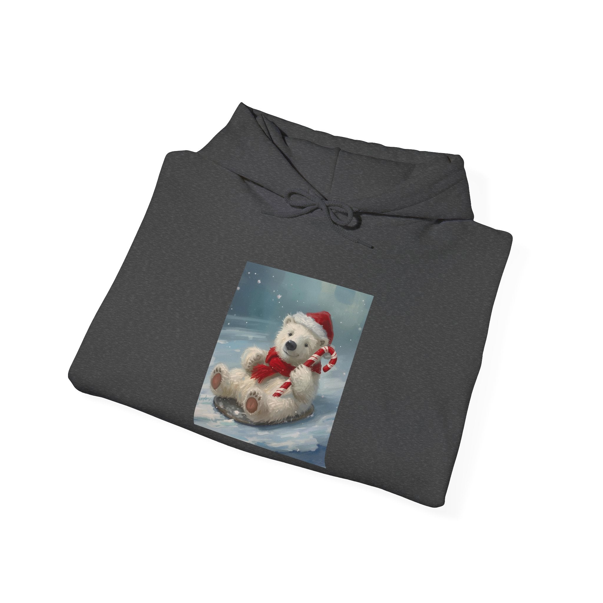 Cozy Holiday Bear Hoodie, Cute Winter Sweatshirt, Christmas Gift, Unisex Sweater, Warm Apparel for Winter Fun