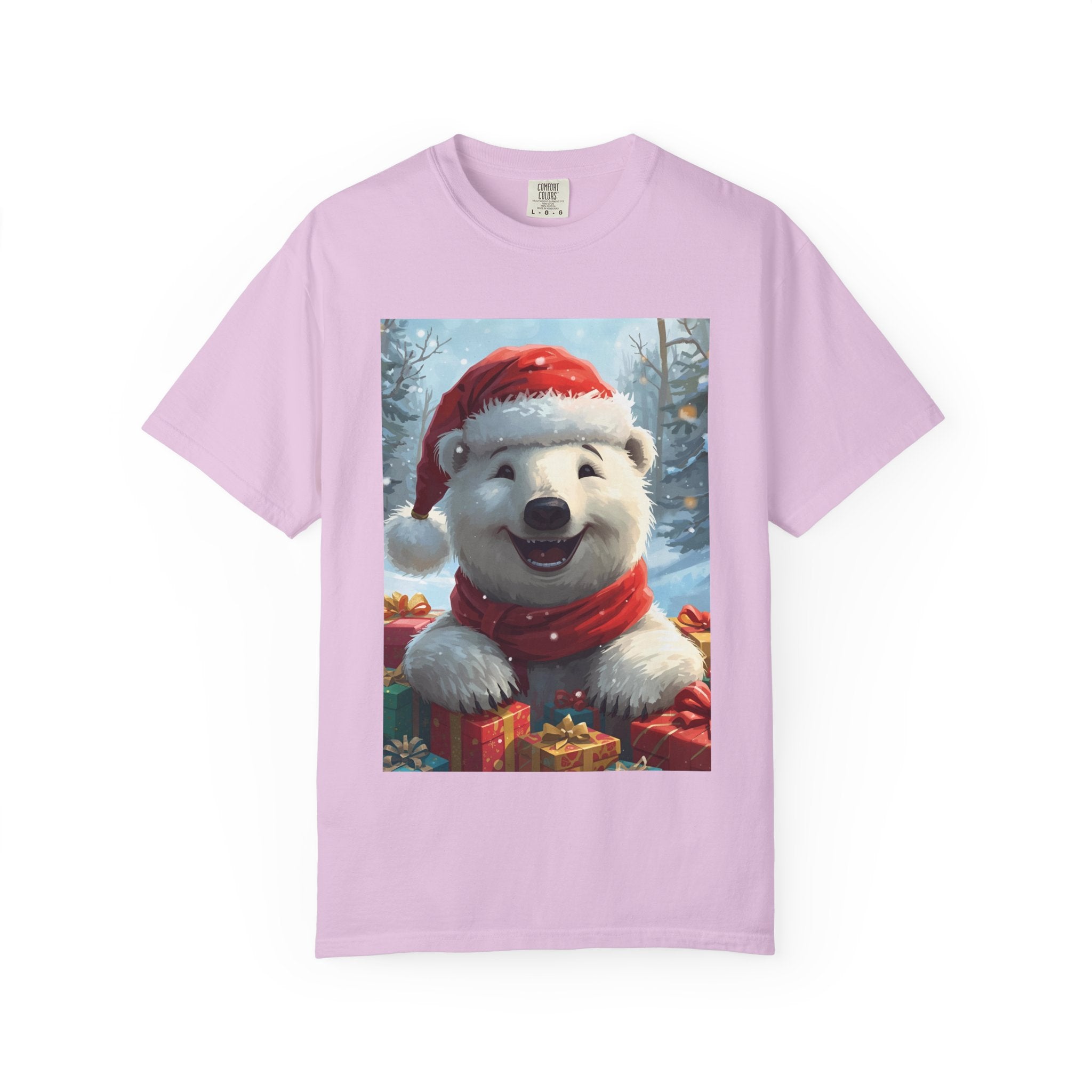 Christmas Polar Bear T-Shirt, Holiday Tee, Winter Apparel, Gift For Animal Lovers, Festive Casual Wear