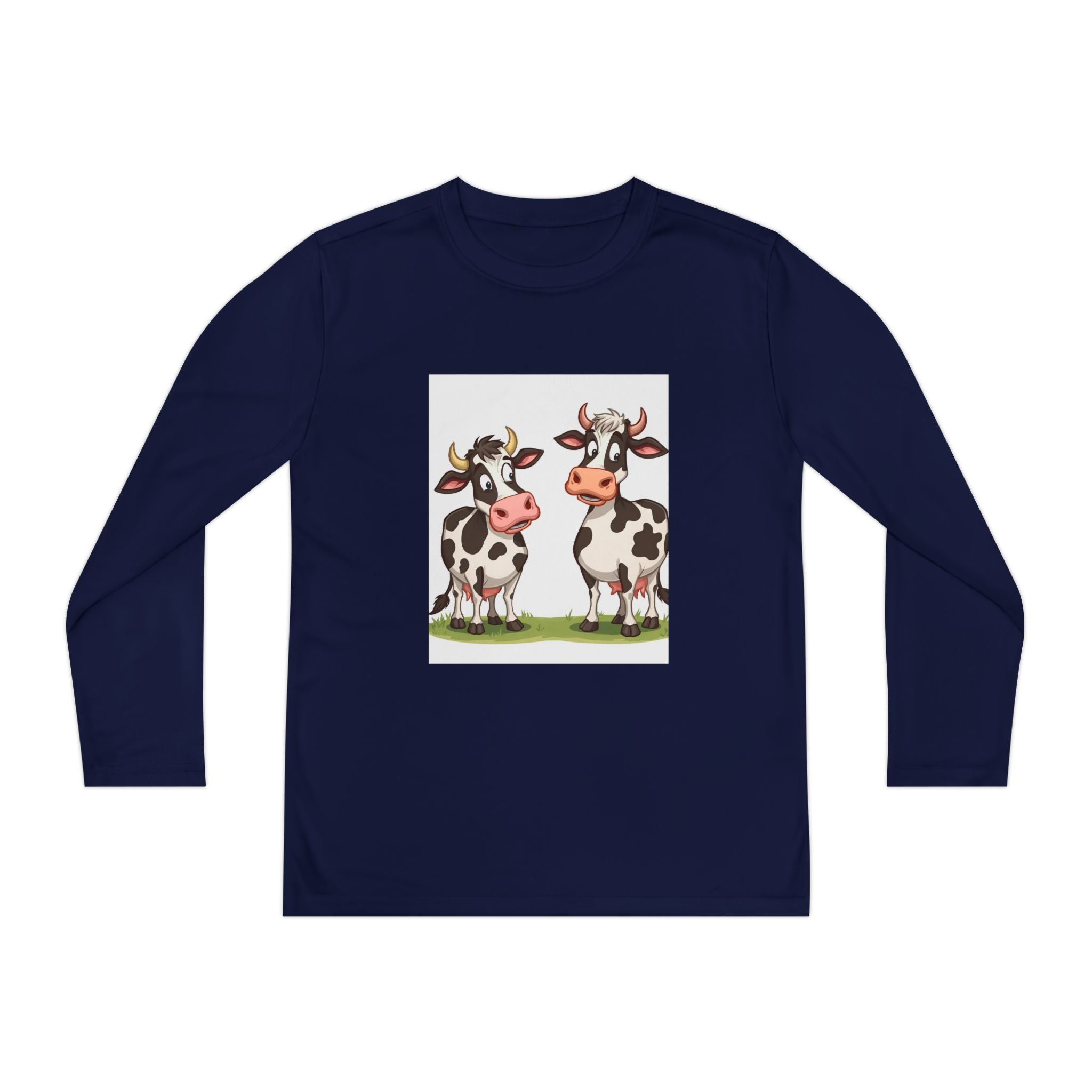Cute Cows Youth Long Sleeve Competitor Tee