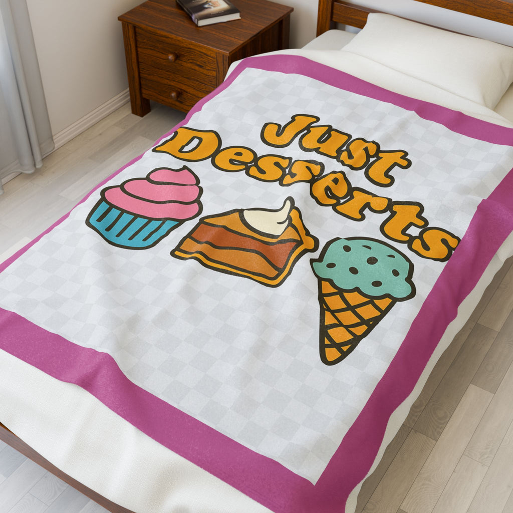 Just Desserts Velveteen Plush Blanket