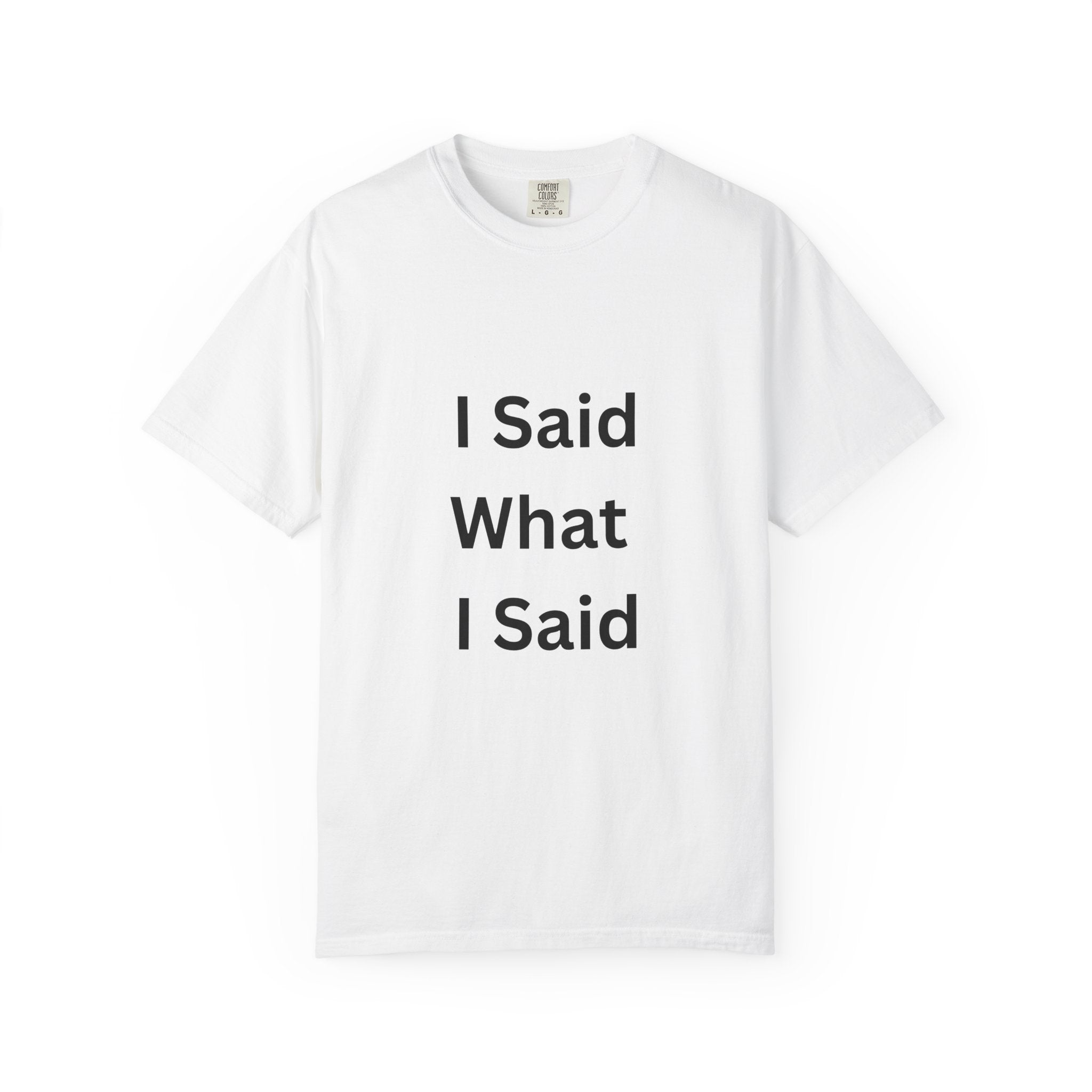 Unisex Garment-Dyed T-Shirt with 'I Said What I Said' Print, Casual Tee, Gift for Friends, Pop Culture Apparel, Relaxed Fit