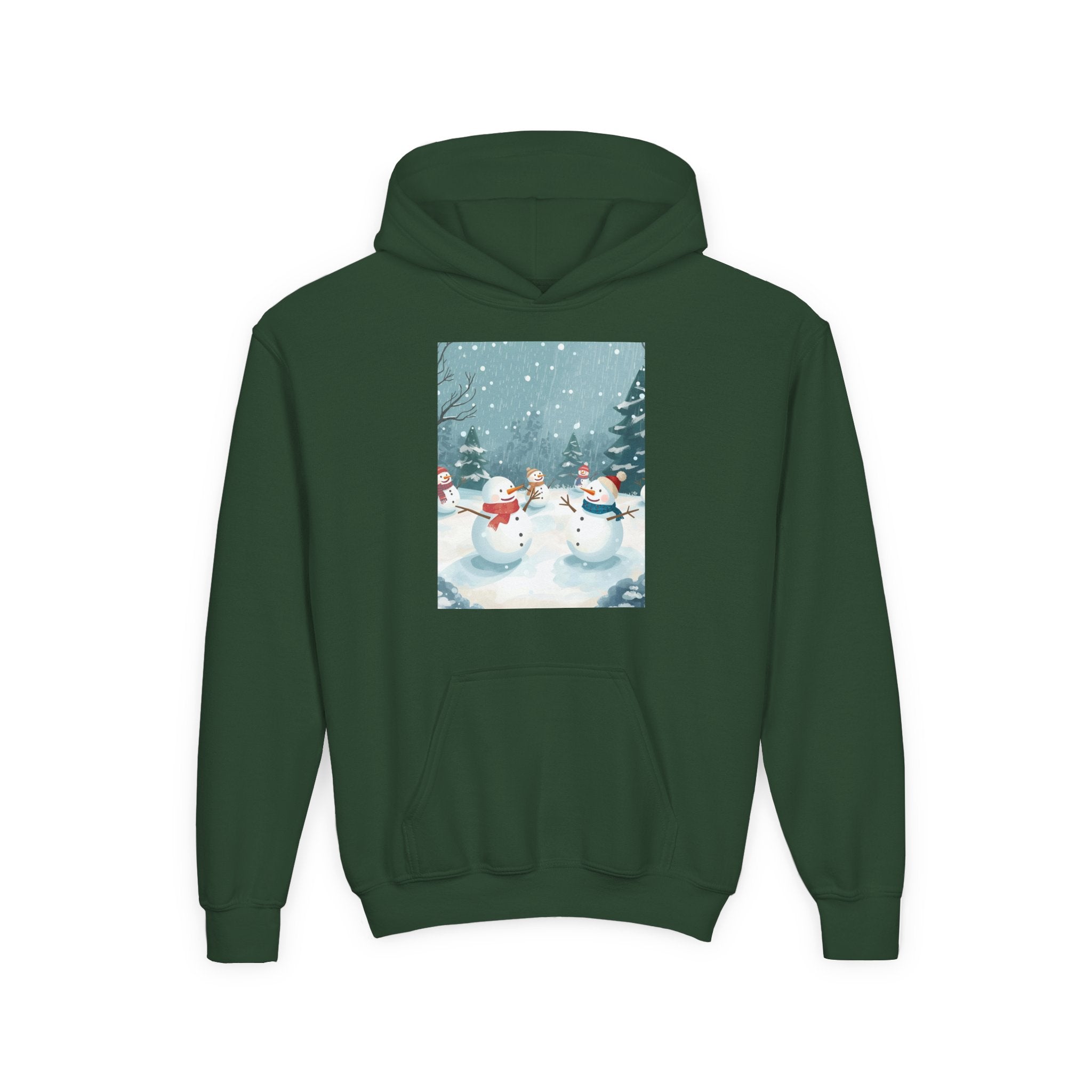 Festive Snowman Hoodie for Kids, Winter Sweatshirt, Christmas Gift, Holiday Apparel, Cozy Winter Wear