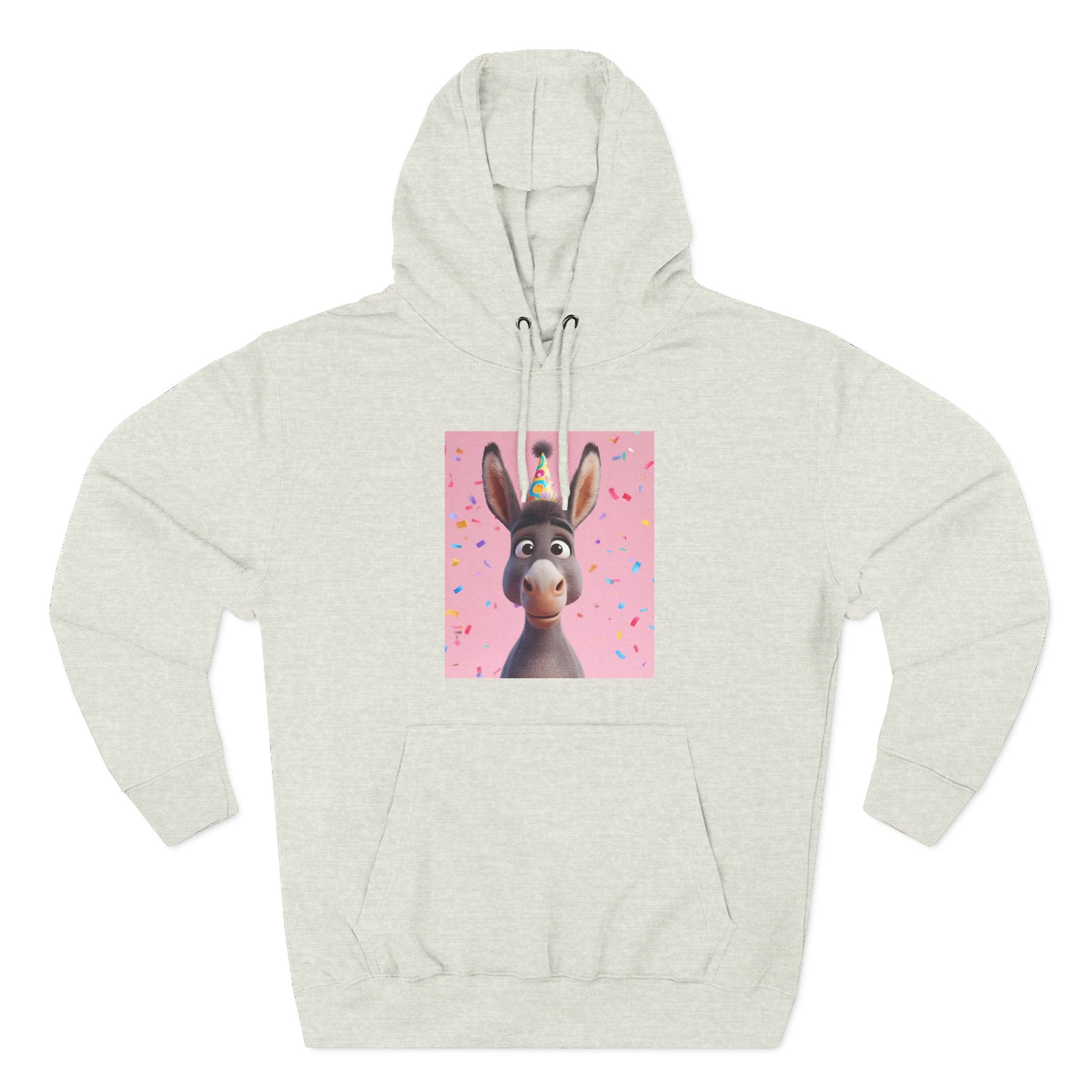 Donkey Birthday Three-Panel Fleece Hoodie