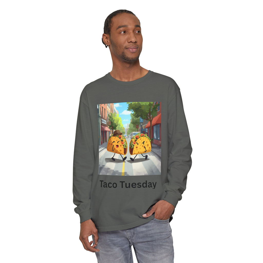 Taco Tuesday Unisex Garment-dyed Long Sleeve T-Shirt