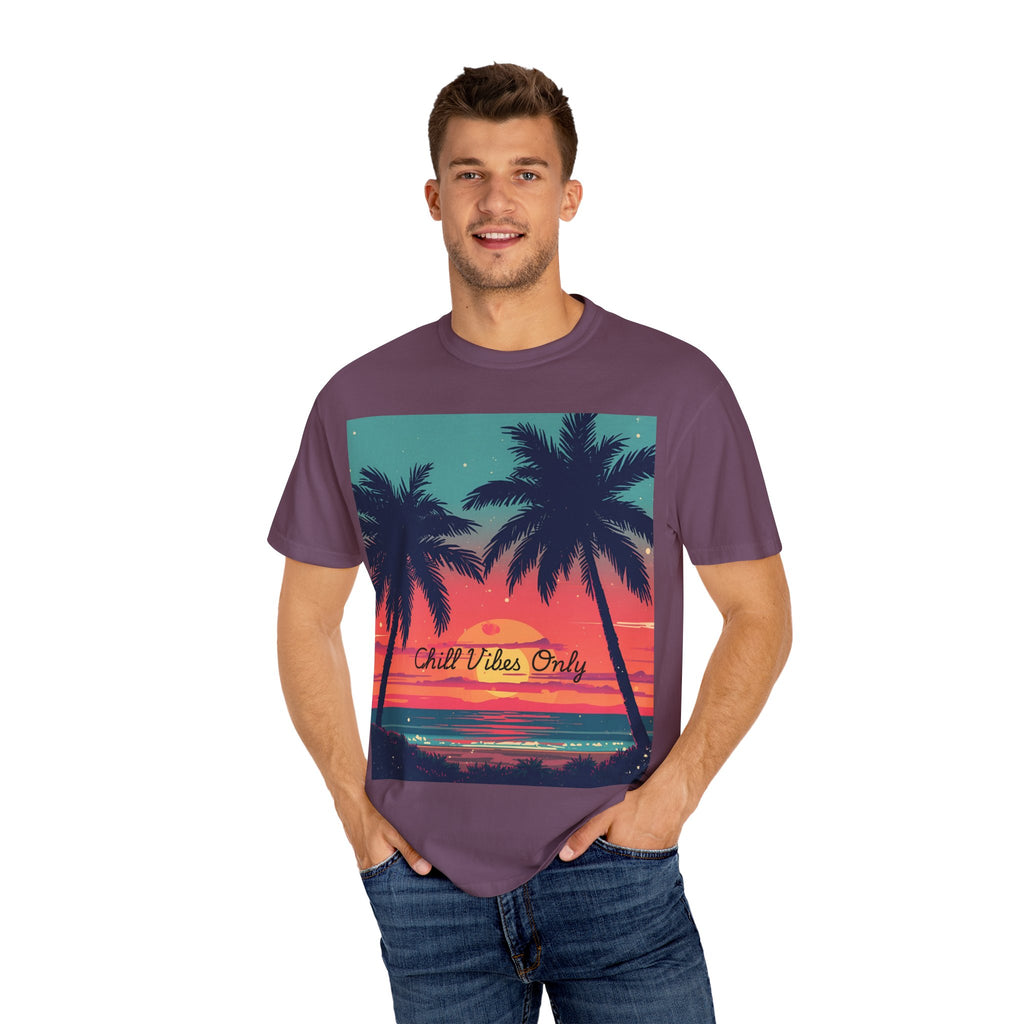 Tropical Sunset Unisex Garment-Dyed T-shirt