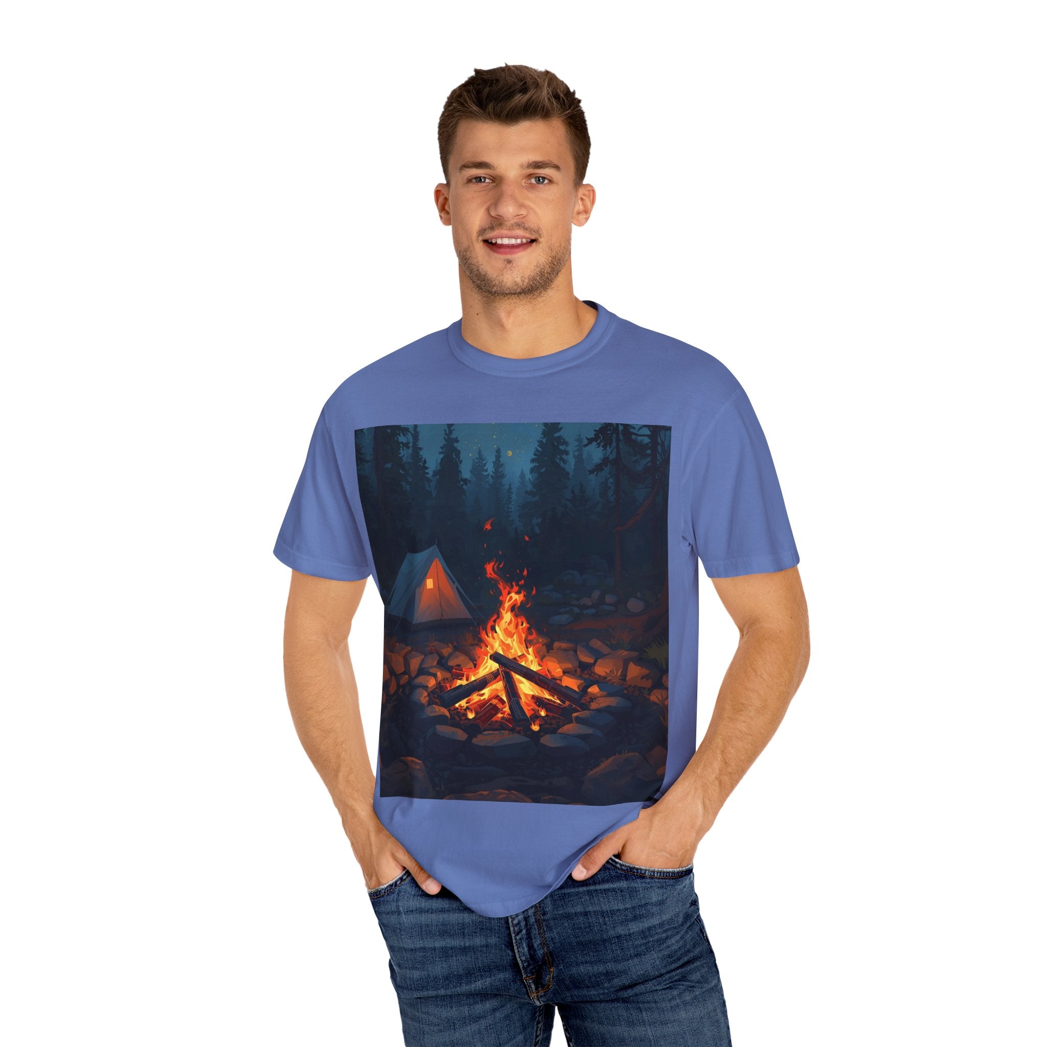 Cozy Campfire Unisex Garment-Dyed T-shirt