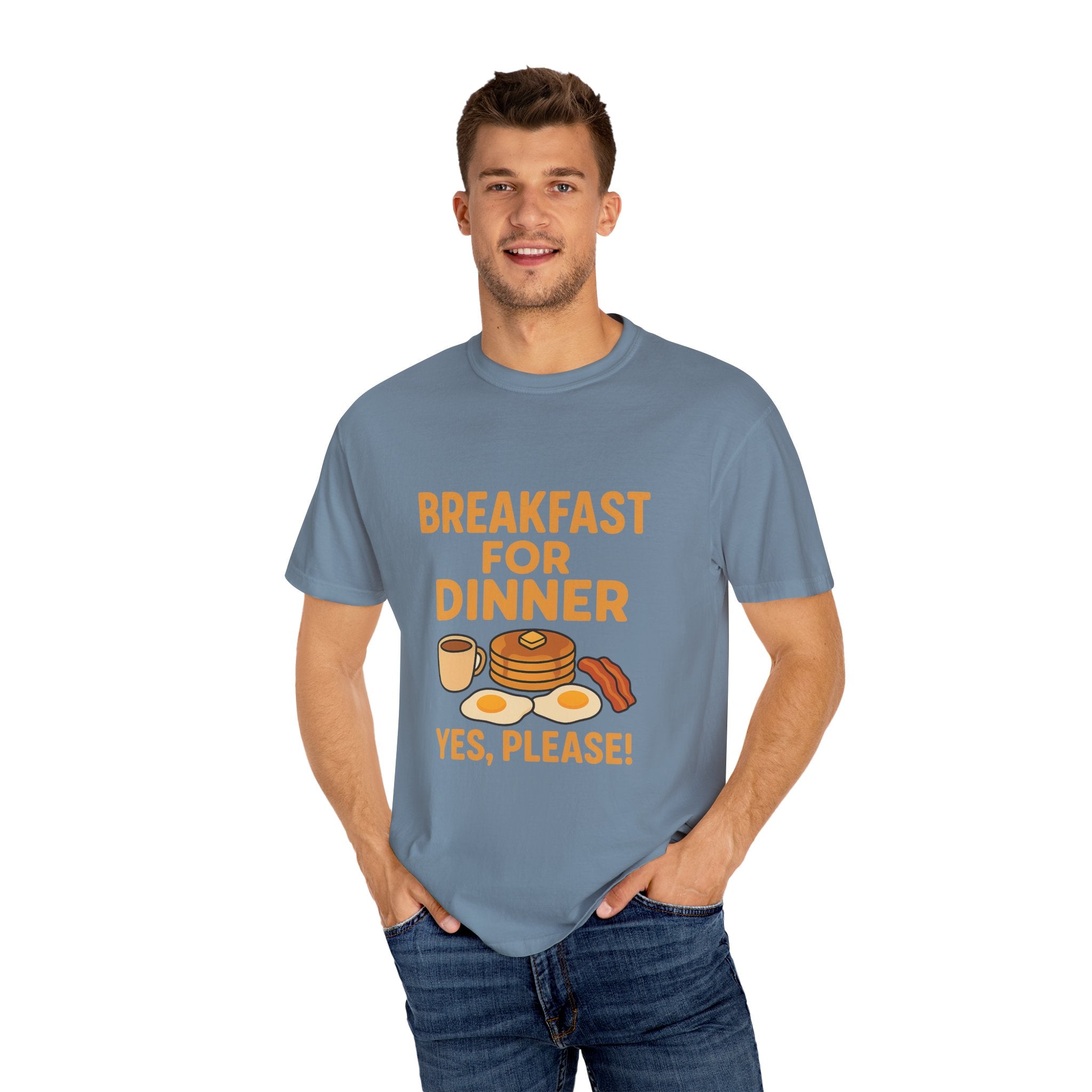 Cute Breakfast for Dinner Unisex T-shirt | Fun Foodie Tee, Gift for Food Lovers, Casual Wear, Brunch Shirt, Breakfast Lovers
