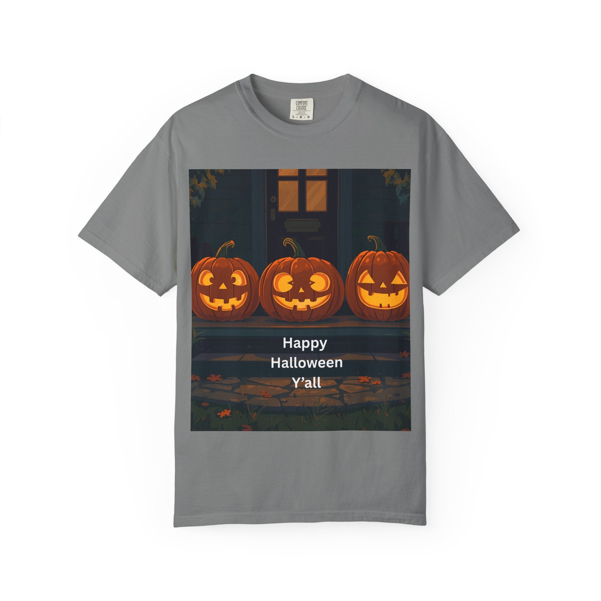 Happy Halloween Unisex T-Shirt, Spooky Season Apparel, Halloween Costume, Fall T-Shirt, Pumpkin Design Shirt, Y'all Graphic Tee