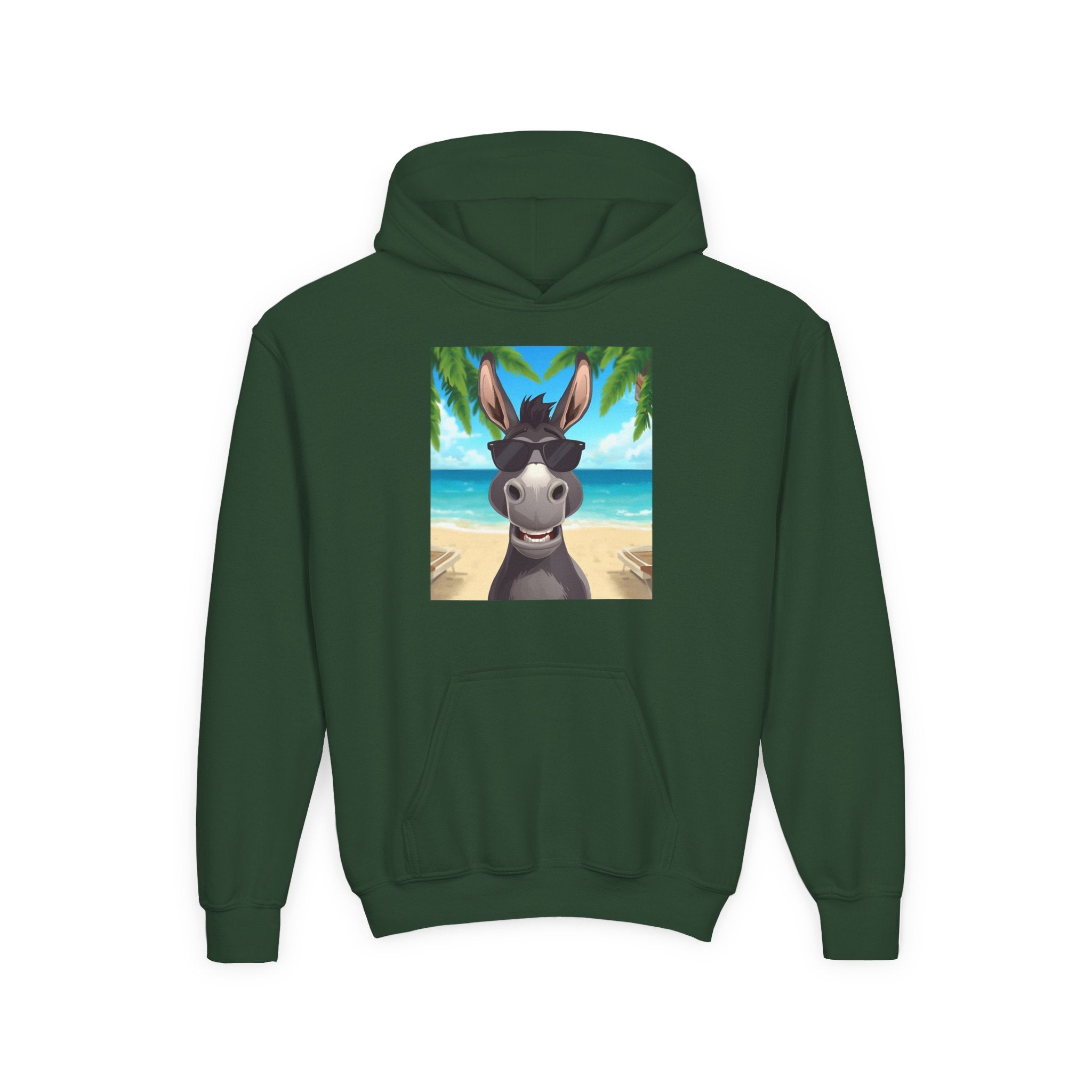 Donkey Beach Vibes Youth Heavy Blend Hooded Sweatshirt
