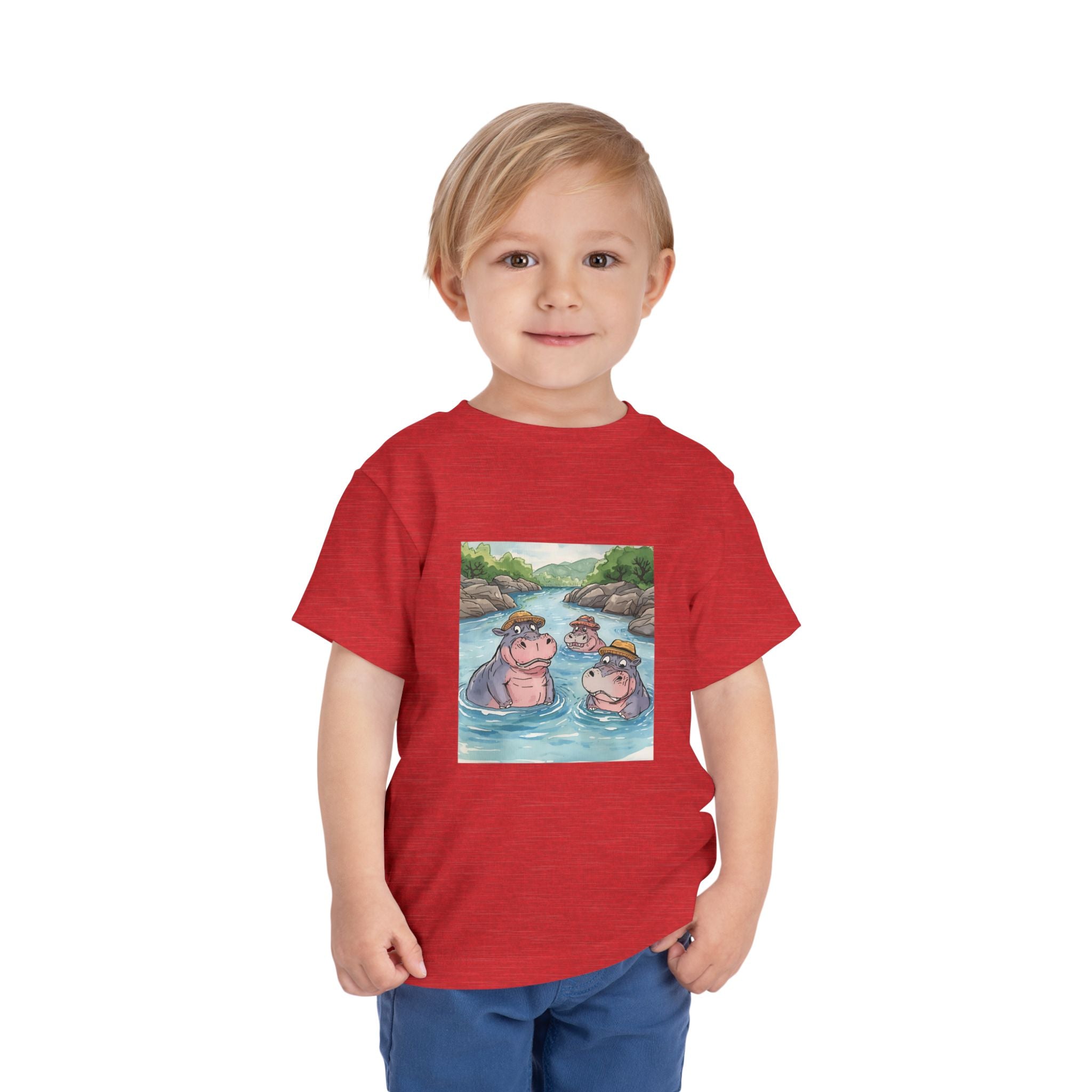 Hippo Cute Toddler Short Sleeve Tee