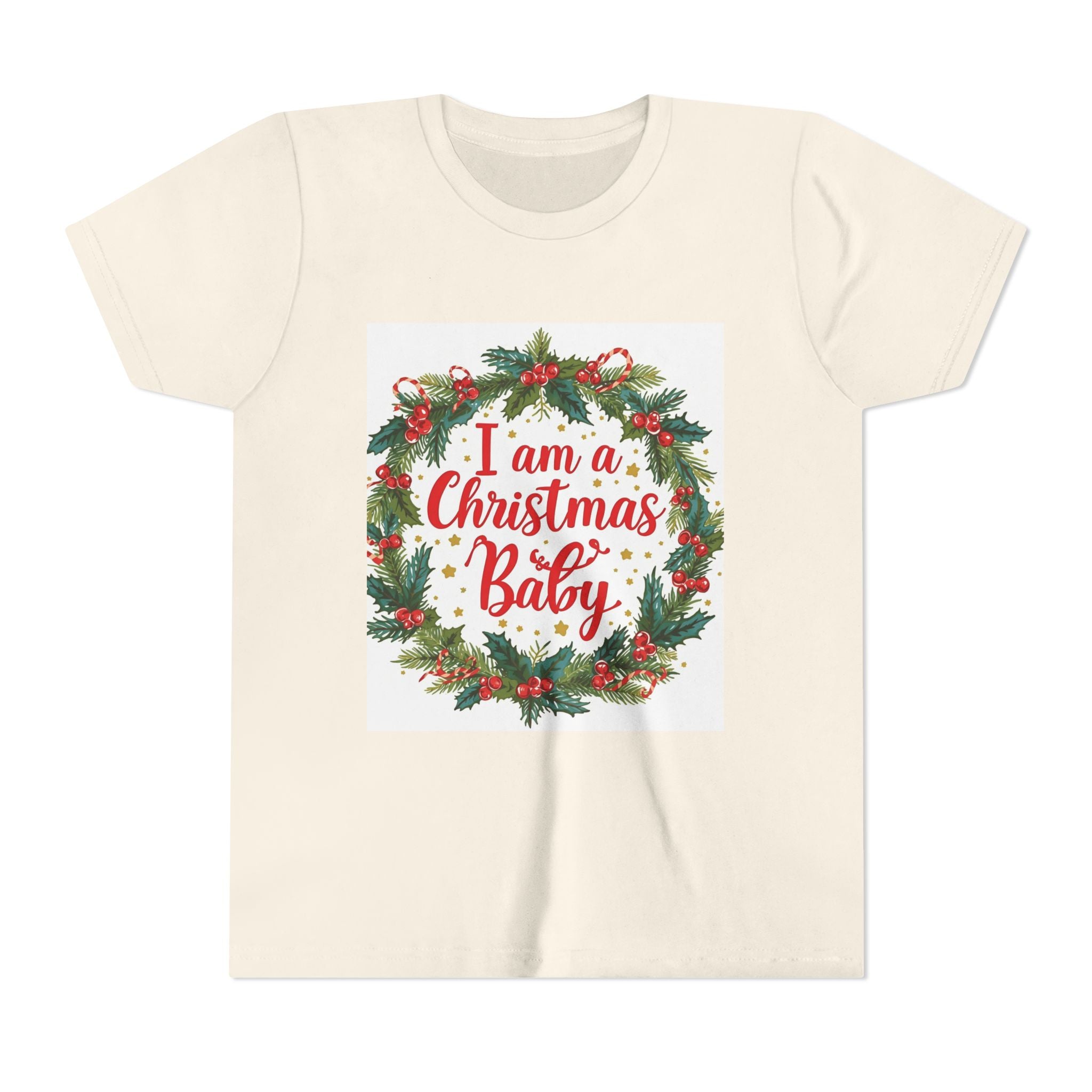 I Am A Christmas Baby Youth Short Sleeve Tee