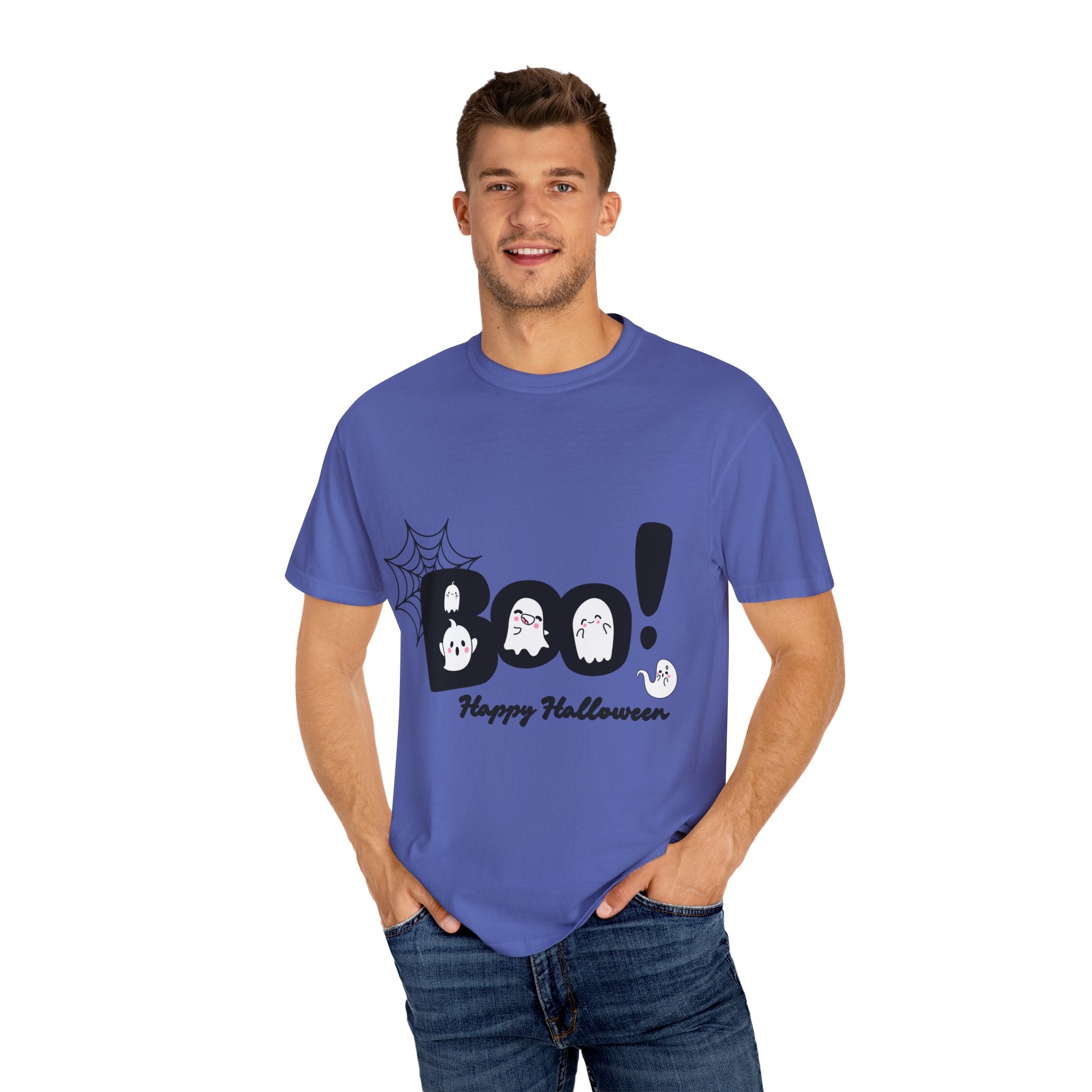 Halloween Boo T-Shirt, Spooky Fun Tee for Halloween, Unisex Ghost Shirt, Boo! Halloween Gift, Fall Celebration Apparel
