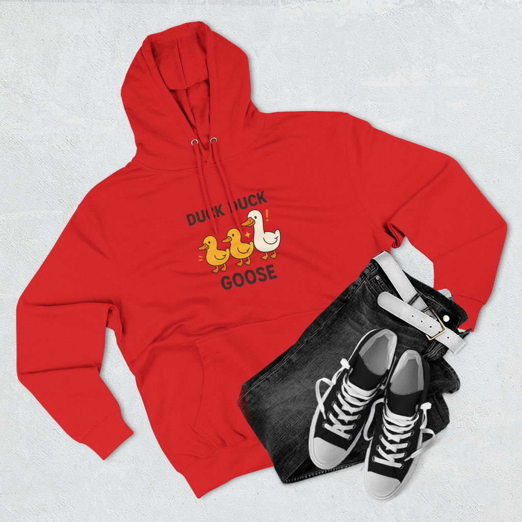 Cute Duck Duck Goose Hoodie, Funny Fleece Sweatshirt, Gift for Kids and Adults, Perfect for Fall and Casual Wear