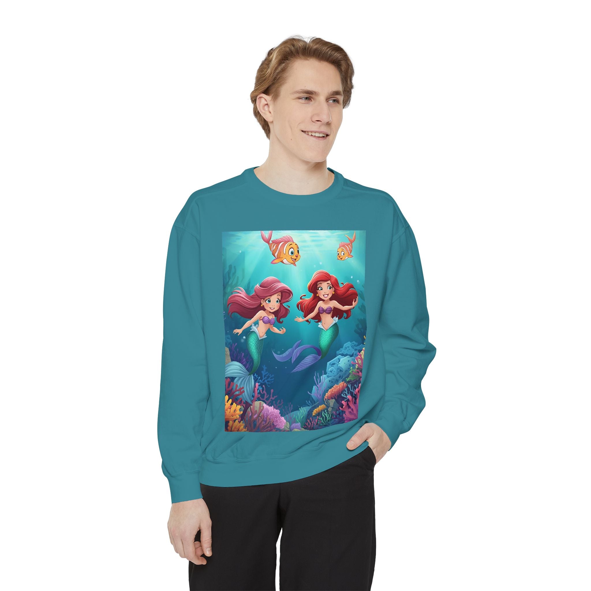 Mermaid Unisex Garment-Dyed Sweatshirt