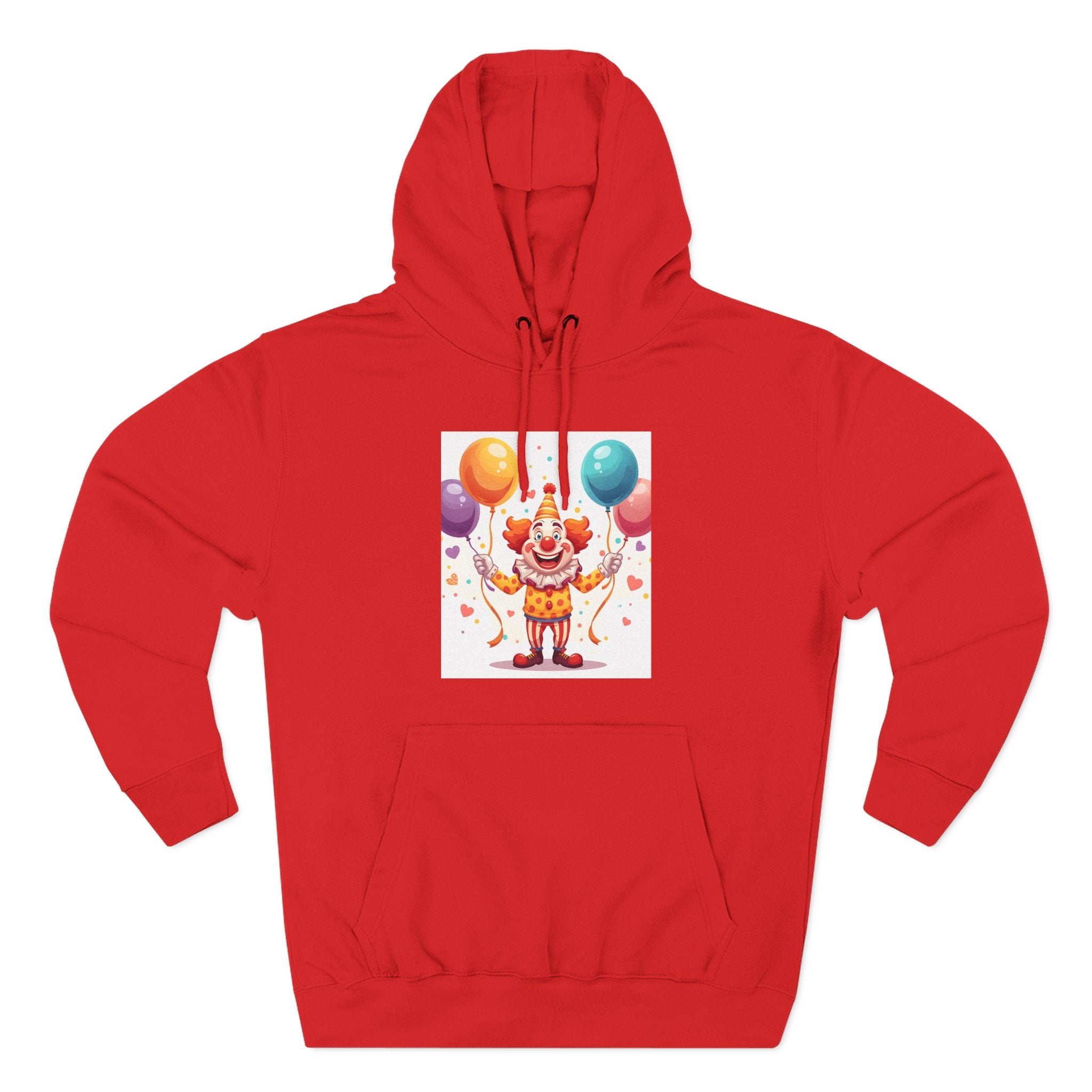 Clown Funny Three-Panel Fleece Hoodie