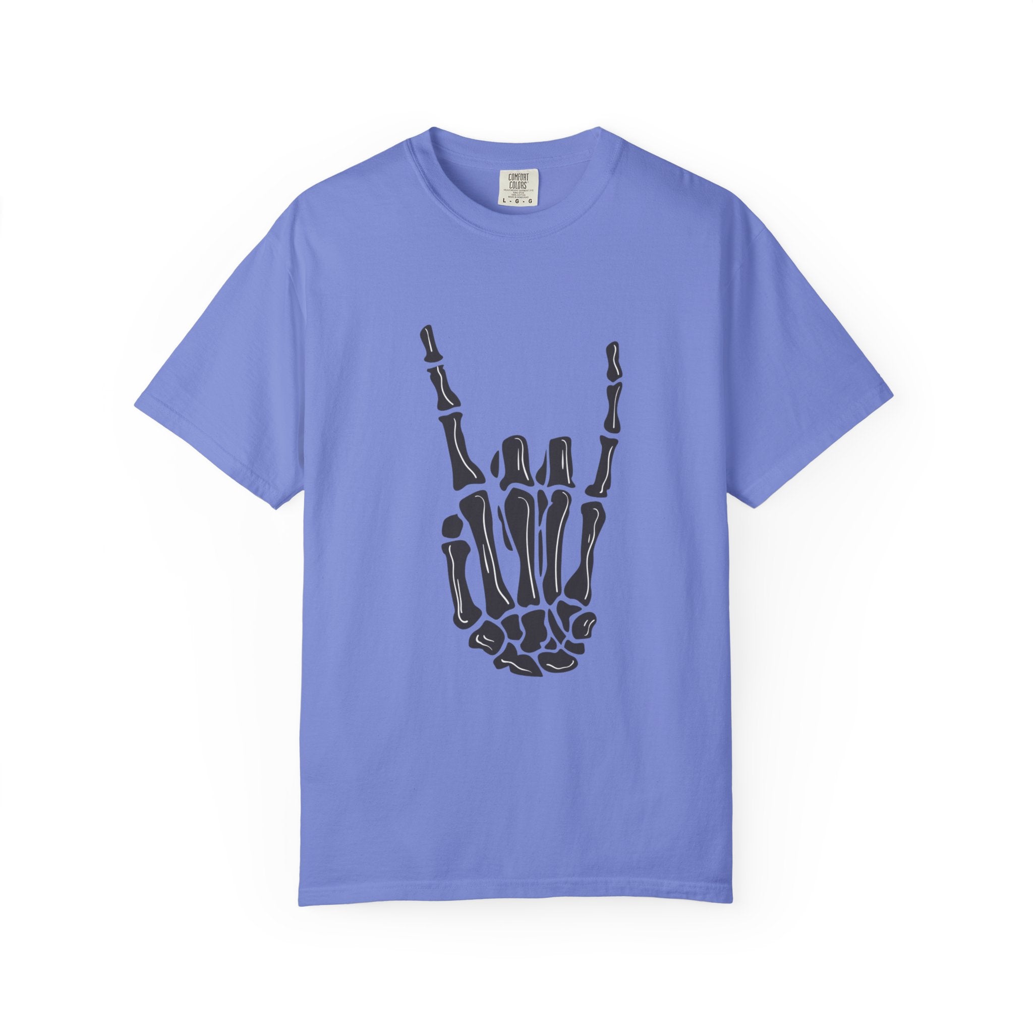 Skeleton Hand Rock On T-Shirt, Music Lover Apparel, Unisex Graphic Tee, Festival Outfit, Halloween Costume, Soft Cotton Shirt