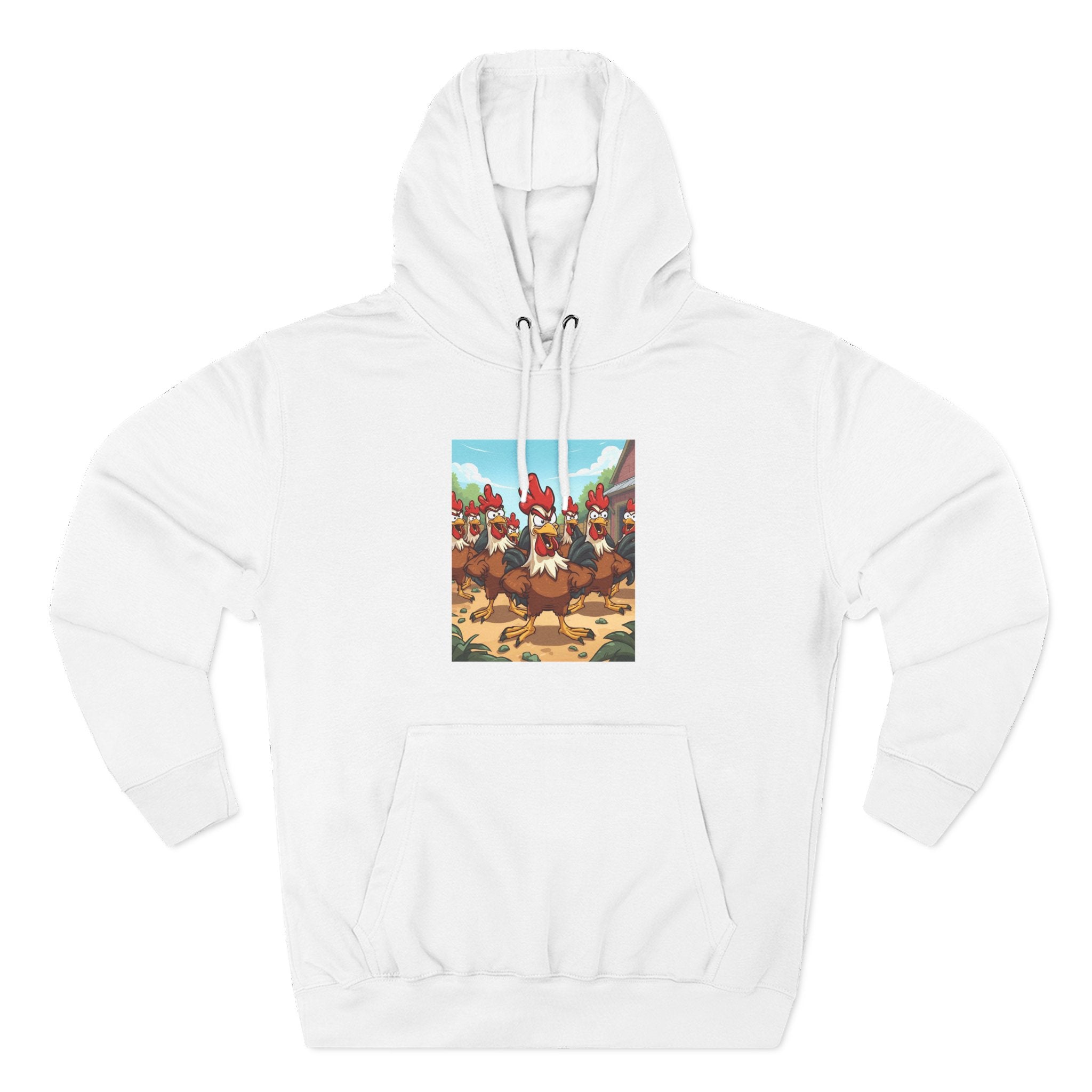 Chicken Funny Three-Panel Fleece Hoodie