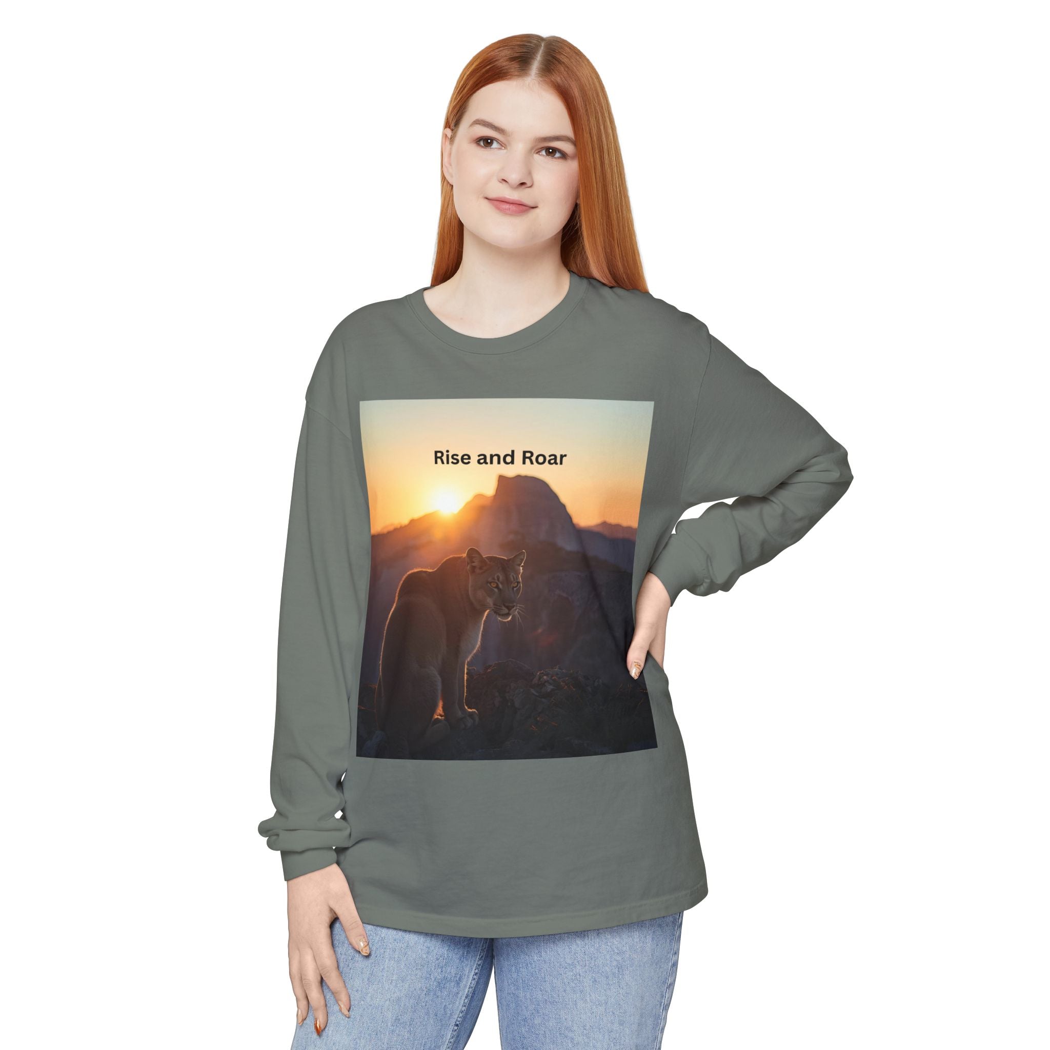 Rise And Roar Unisex Garment-dyed Long Sleeve T-Shirt