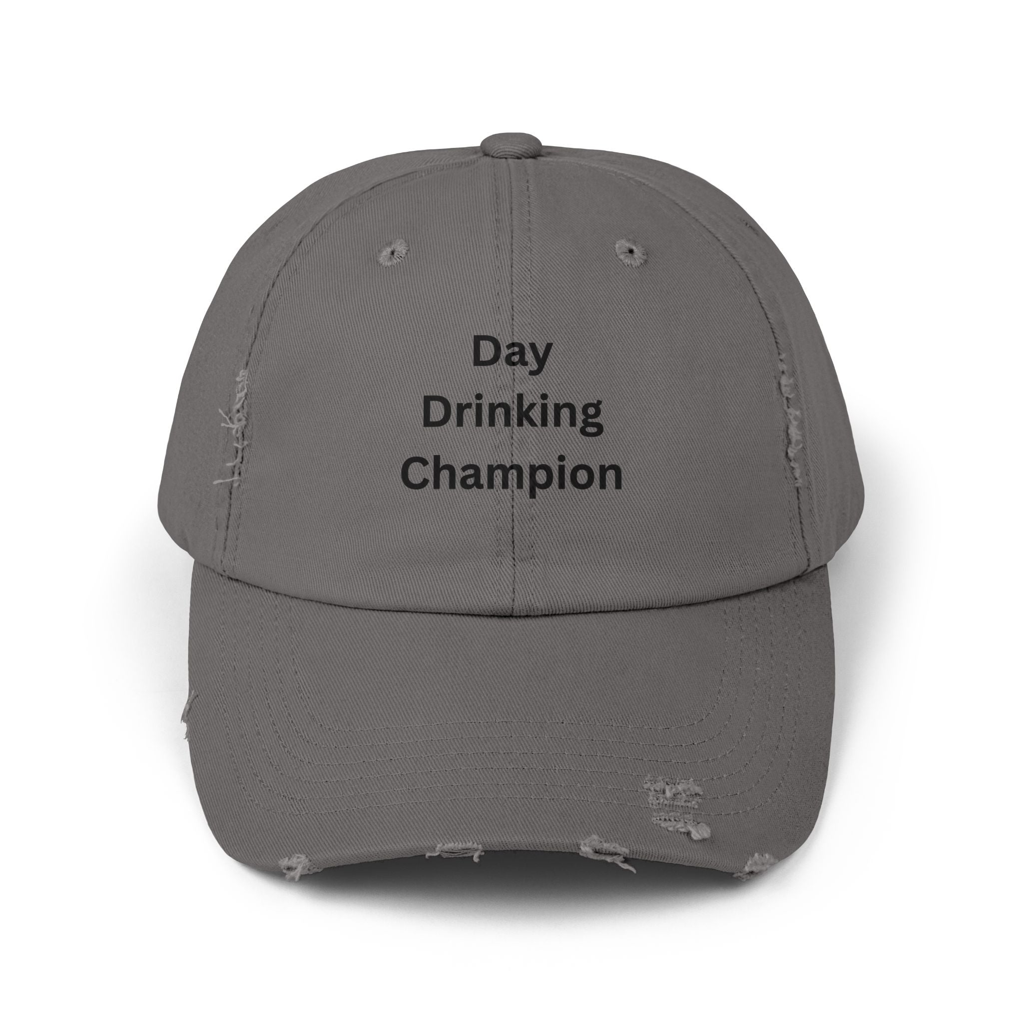 Unisex Distressed Cap - Day Drinking Champion Hat, Casual Summer Accessory, Gift for Friends, Outdoor Fun, Birthday Gift