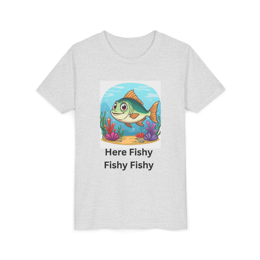 Here Fishy Fishy Fishy Youth Short Sleeve Tee