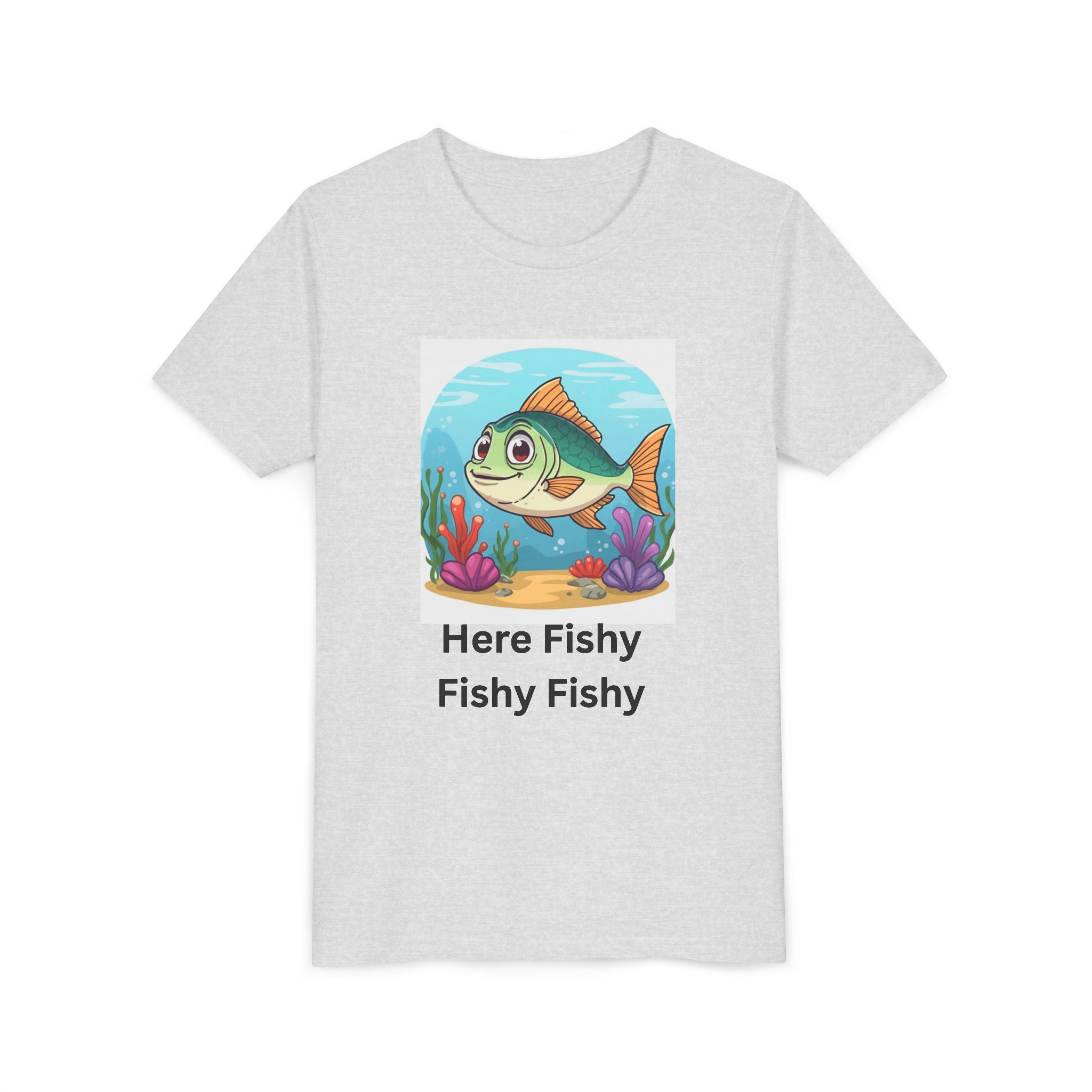 Here Fishy Fishy Fishy Youth Short Sleeve Tee
