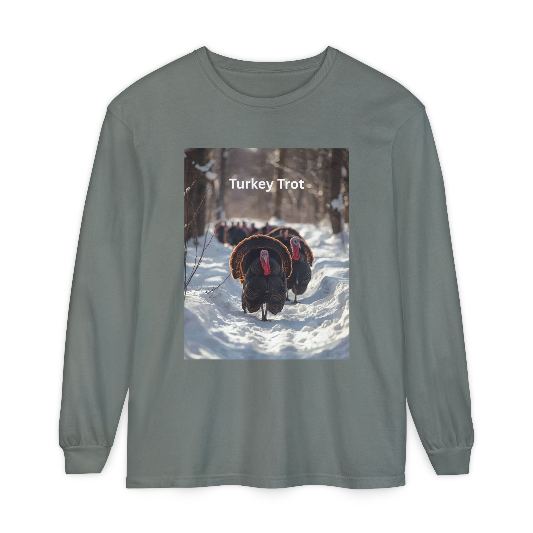 Turkey Trot Long Sleeve T-Shirt, Fall Festival Apparel, Thanksgiving Celebration Top, Unisex Holiday Shirt, Comfortable Everyday Wear