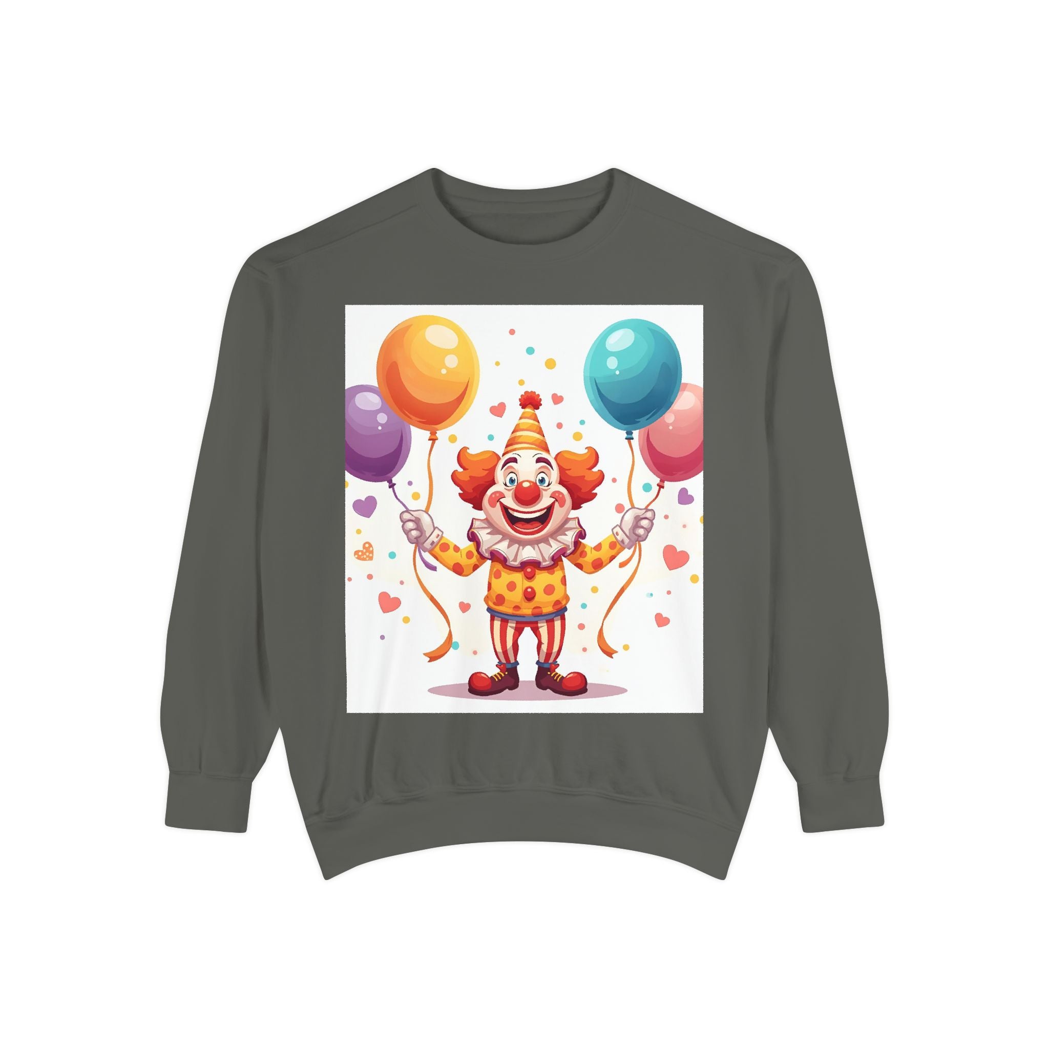 Funny Clown Unisex Garment-Dyed Sweatshirt