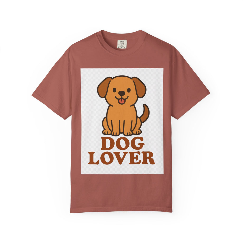 Dog Lover Garment-Dyed T-Shirt, Cute Animal Tee, Pet Parent Gift, Casual Dog Shirt, Unisex Doggy Apparel