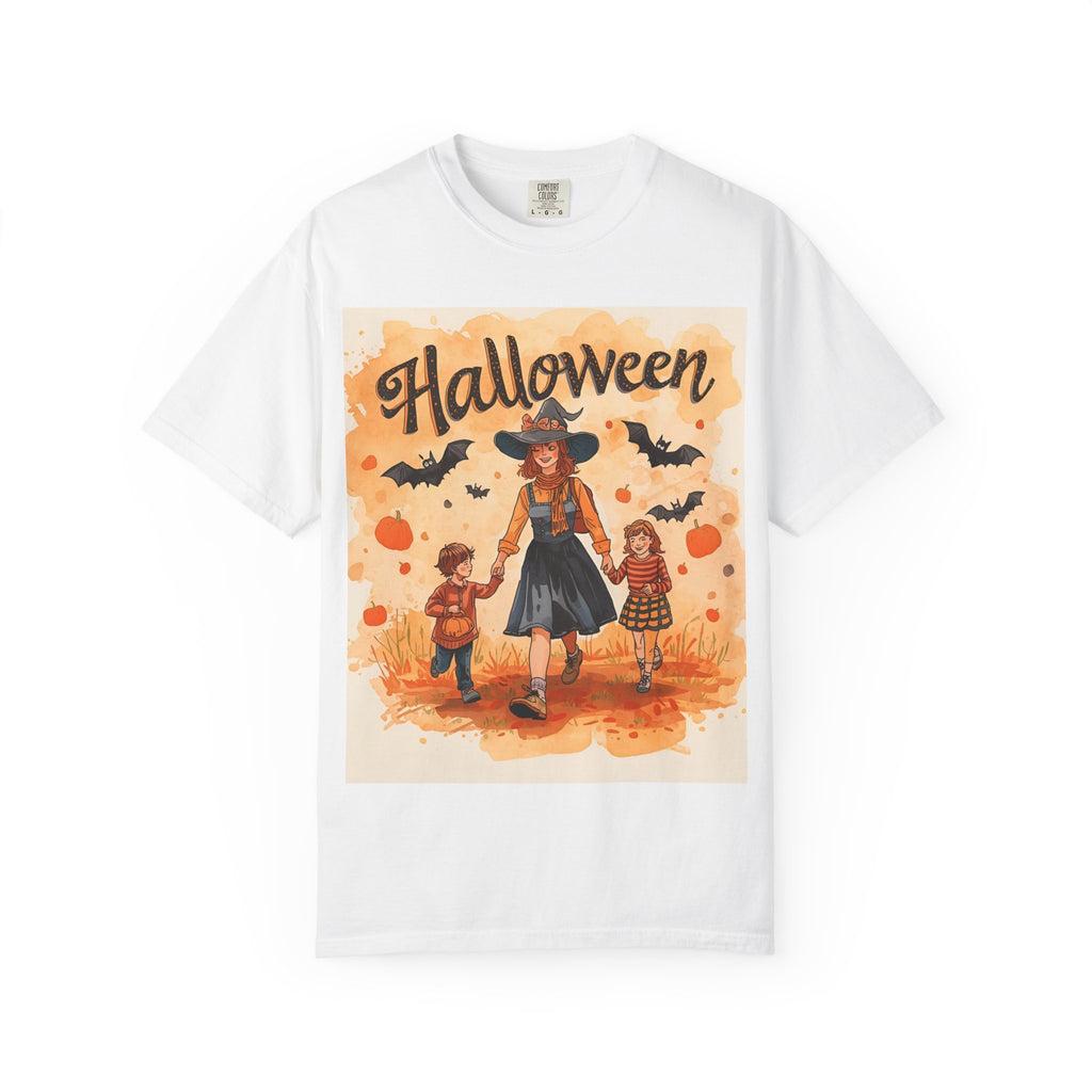 Halloween Themed Mom And Children Unisex T-shirt, Spooky Family Shirt, Fall Apparel, Halloween Costume Tee, Handcrafted Halloween Gift