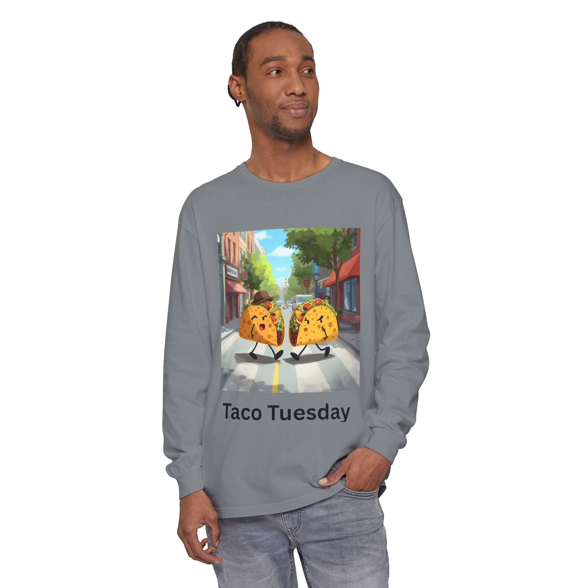 Taco Tuesday Unisex Garment-dyed Long Sleeve T-Shirt