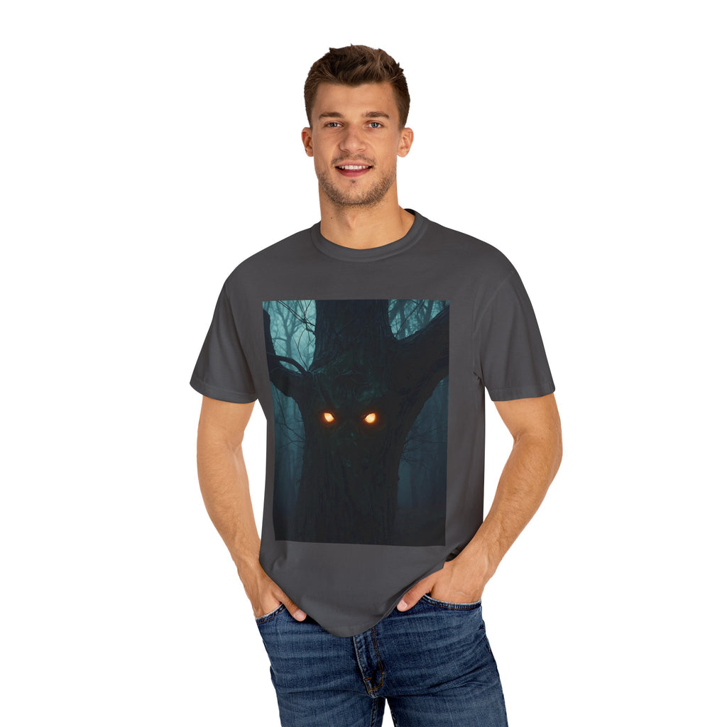 Spooky Forest Creature Unisex T-Shirt, Casual Wear, Gift for Nature Lovers, Halloween Apparel, Trendy Graphic Tee
