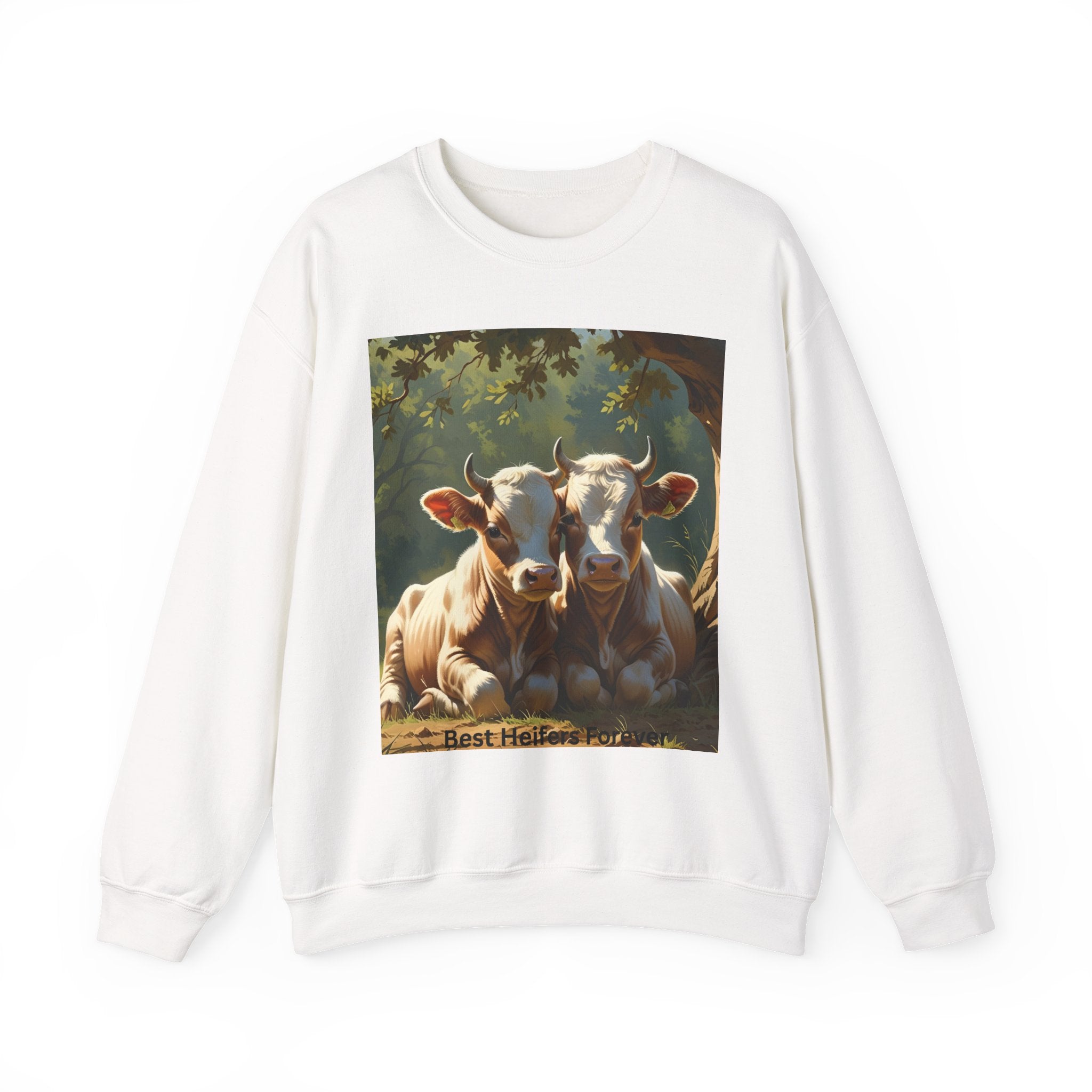 Cozy Cow Crewneck Sweatshirt, Unisex Pullover, Animal Lover Gift, Farmhouse Decor, Best Friends, Cute Sweatshirt