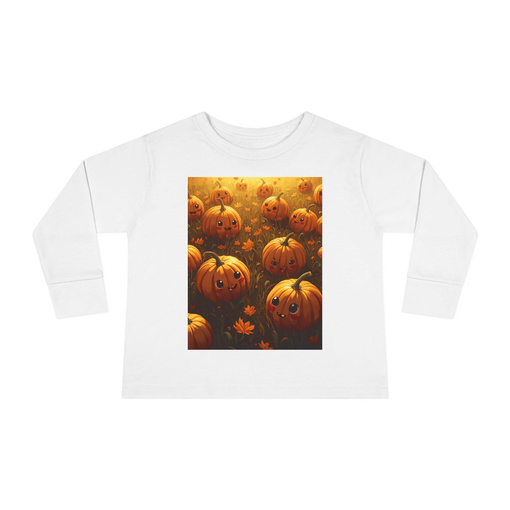 Halloween Pumpkin Toddler Long Sleeve Tee, Cute Fall Shirt, Kids Halloween Costume, Pumpkin Patch, Toddler Gift, Holiday Apparel