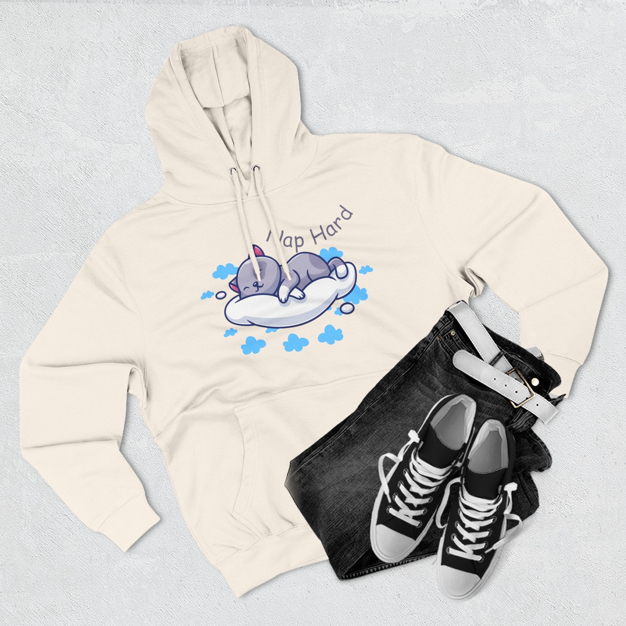 Cozy Cat Nap Hoodie - Perfect for Pet Lovers, Chill Days, Cozy Nights, Birthday Gift, Cat Pajama