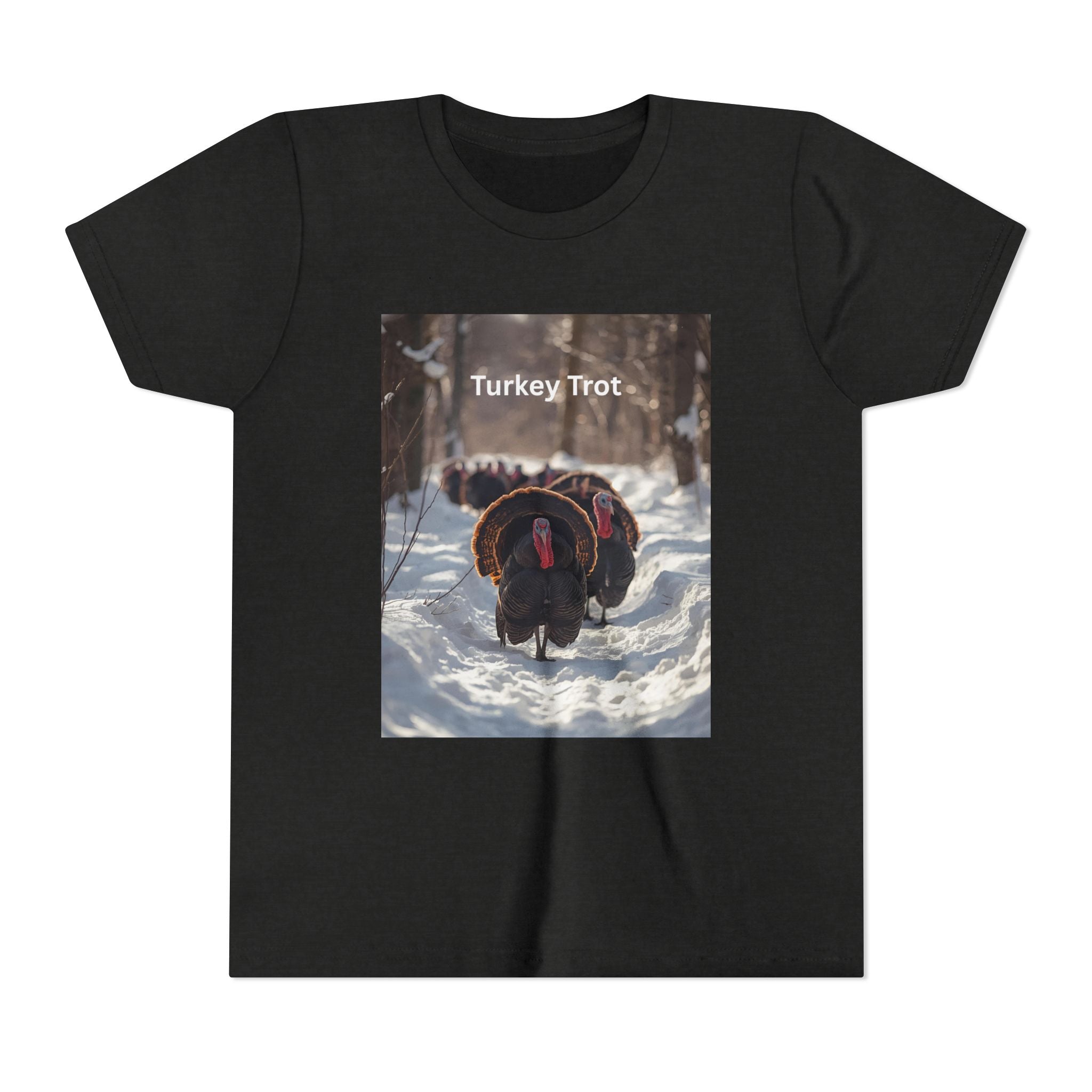 Thanksgiving Turkey Trot Youth Tee, Cute Holiday Shirt, Fall Apparel, Kids Thanksgiving Outfit, Funny Tee for Celebration