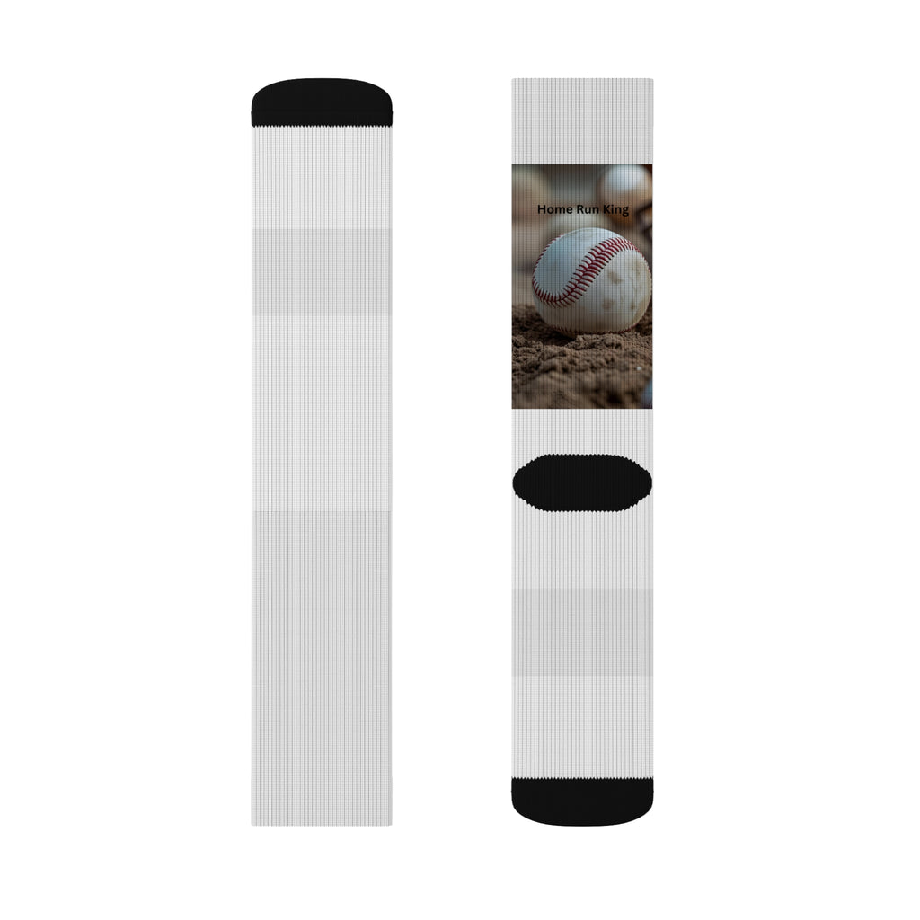 Homerun King Personalized Sublimation Socks for Sports Lovers, Custom Athletic Socks, Unique Gift for Him, Her, Baseball Enthusiasts, Cozy Footwear