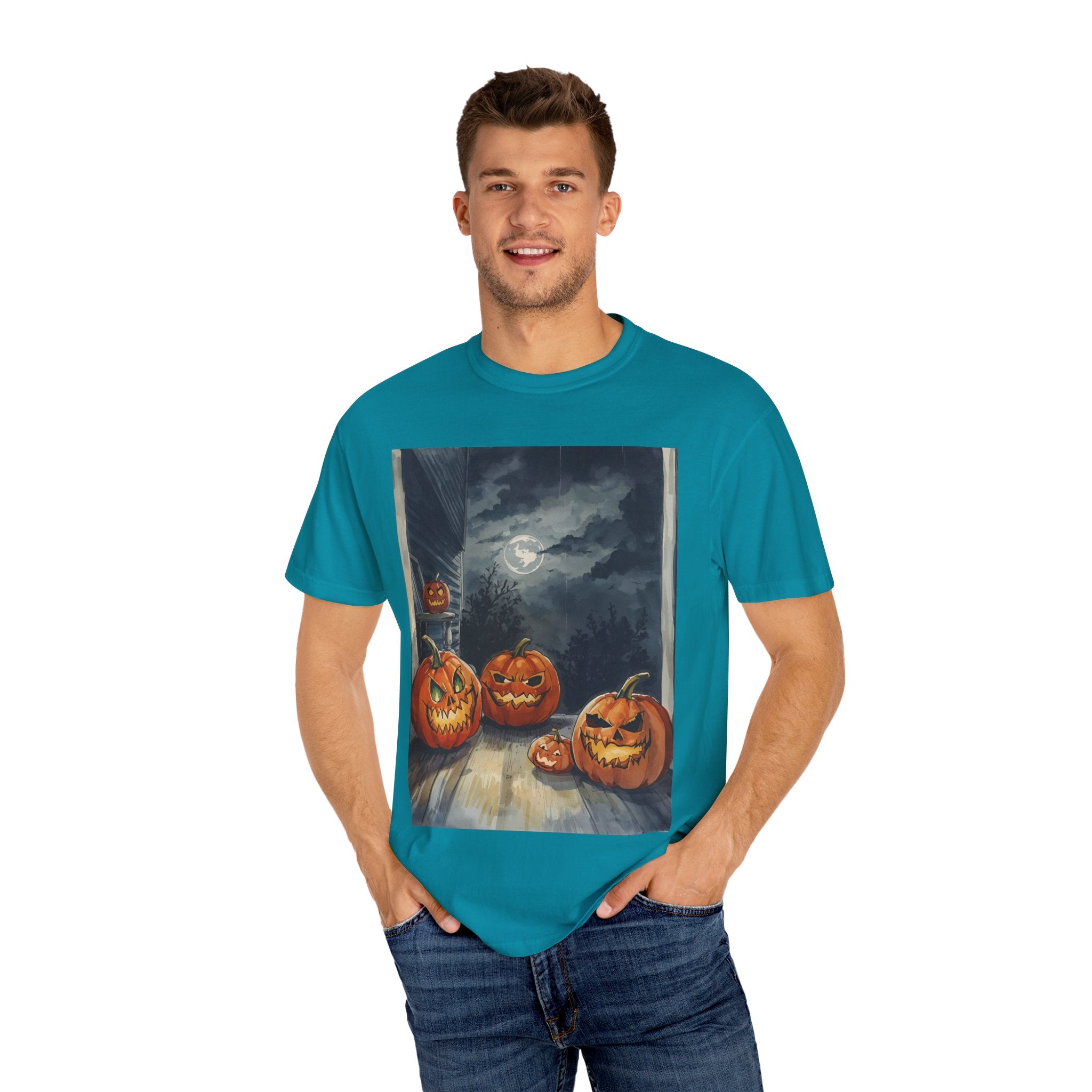 Spooky Pumpkin Night T-Shirt | Halloween Tee, Unisex Shirt, Fall Apparel, Trick or Treat Outfit, Casual Halloween Style
