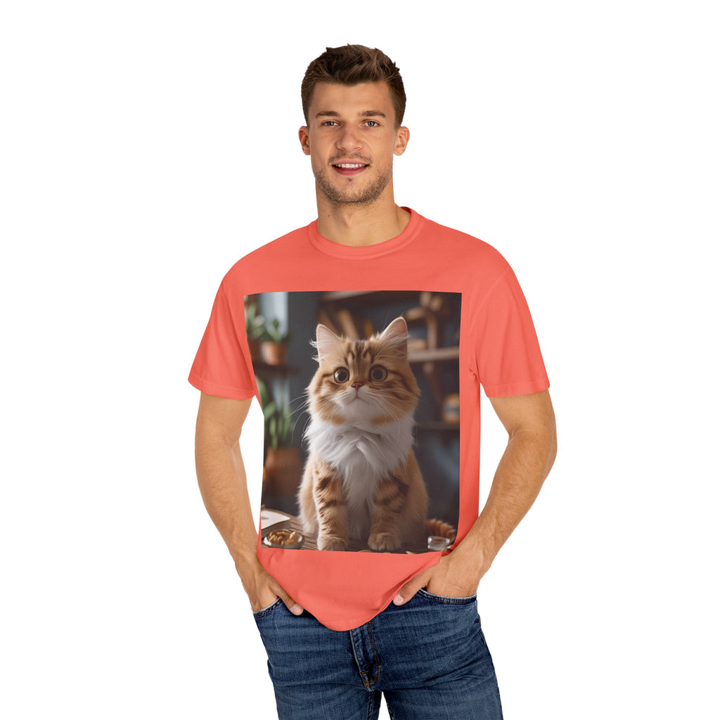 Adorable Cat Graphic T-shirt for Animal Lovers, Cute Pet Tee, Gift for Cat Owners, Casual Wear, Unisex Apparel