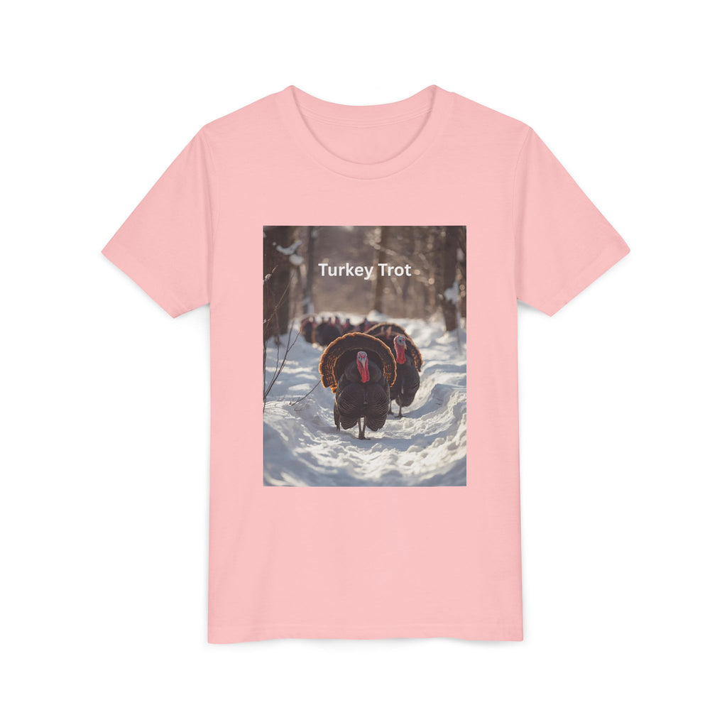 Thanksgiving Turkey Trot Youth Tee, Cute Holiday Shirt, Fall Apparel, Kids Thanksgiving Outfit, Funny Tee for Celebration